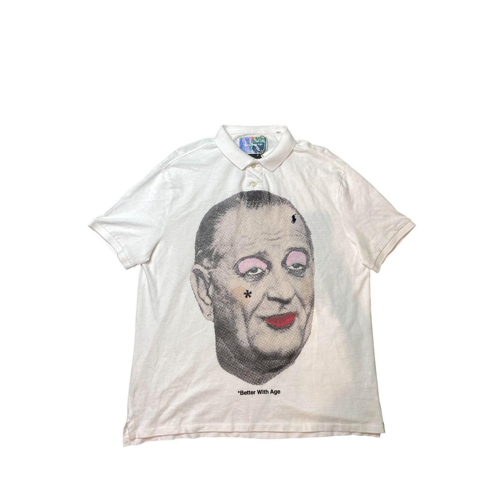 Better With Age Better With Age Face White Polo Shirt Size US XL / EU 56 / 4 - 1 Thumbnail