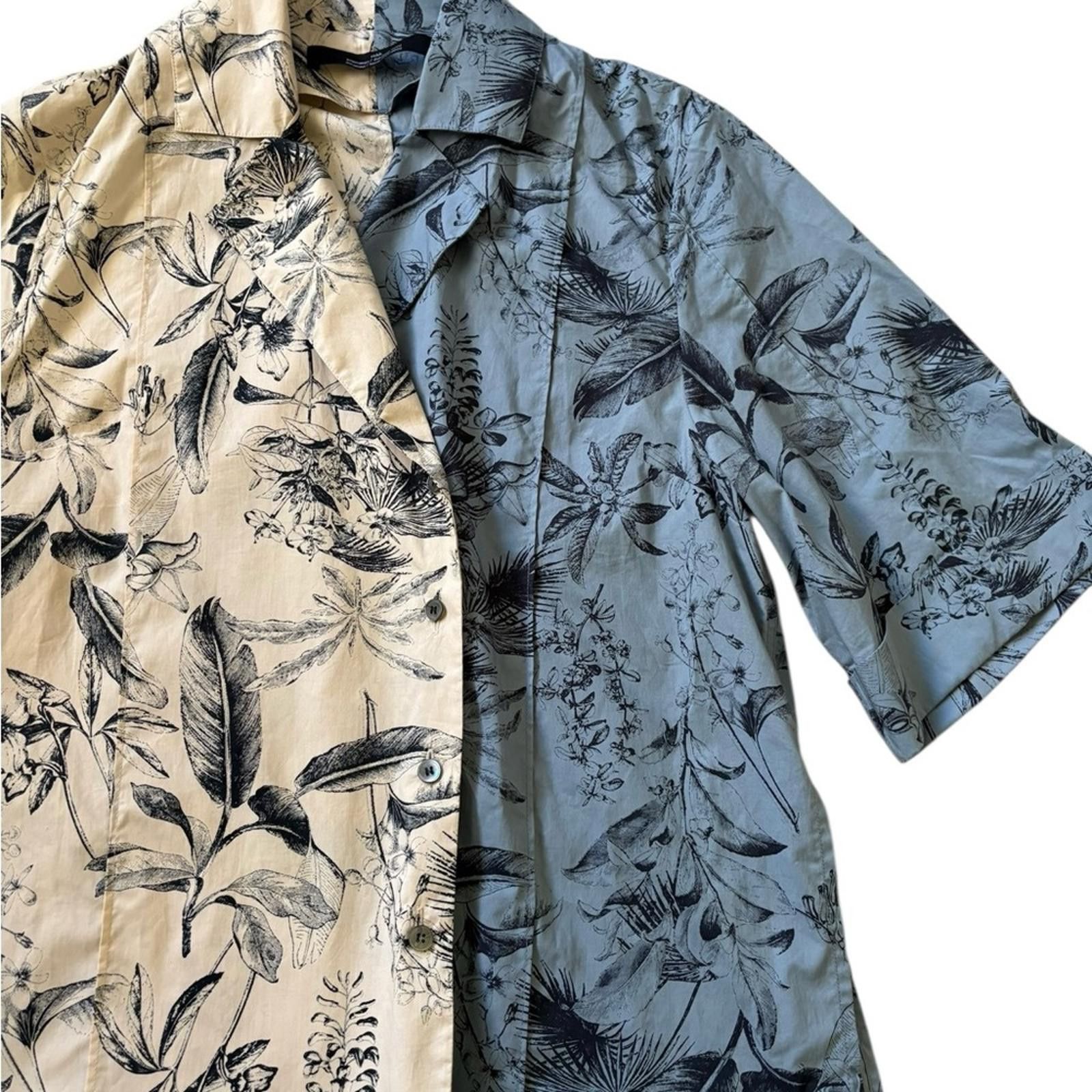 rokh ROKH Paris Deconstructed Split Floral Print Butto Shirt Size S / US 4 / IT 40 - 7 Thumbnail