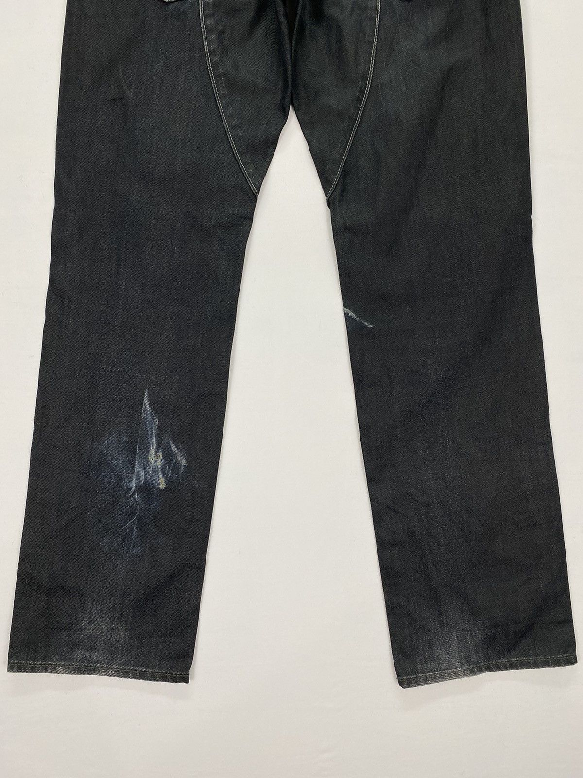Japanese Brand UJ Distressed Waxed Jeans Size US 30 / EU 46 - 8 Thumbnail