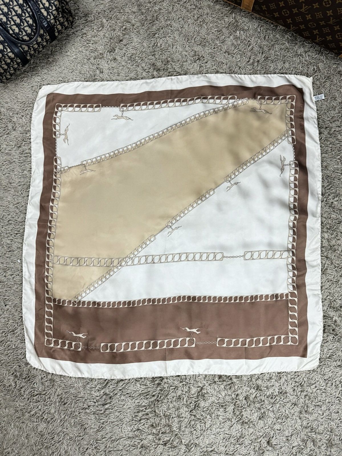 Trussardi Vintage silk scarf Trussardi original luxury rare item Size ONE SIZE - 1 Thumbnail