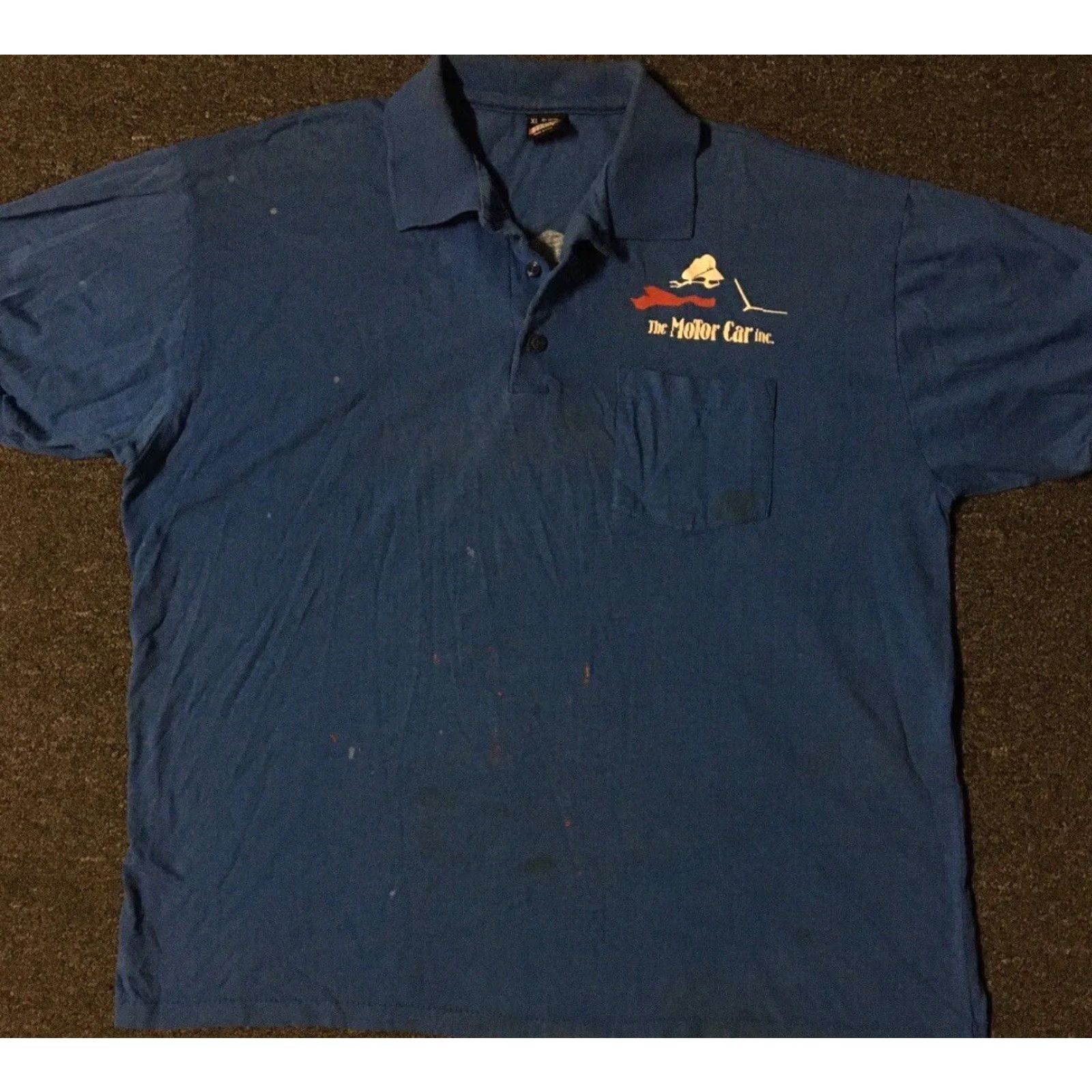 Vintage VINTAGE Motor Car Inc Faded Distress Mechanic Polo Shirt L USA Blue 80s 90s Shirt Mens Retro Grunge Punk Car USA Mechanics Size US L / EU 52-54 / 3 - 2 Thumbnail