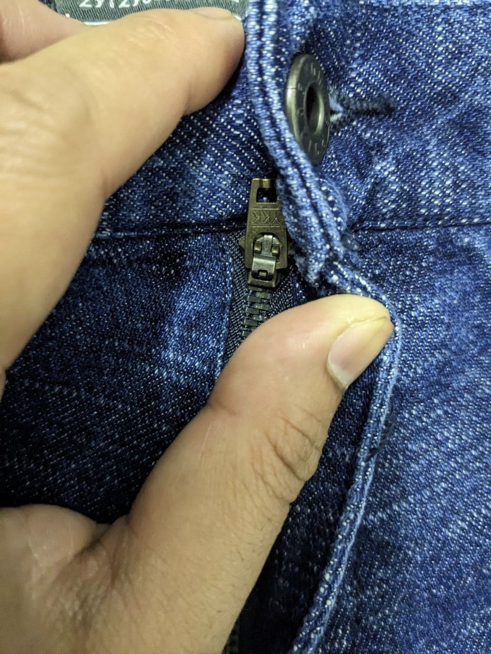 291295=Homme Rare Blue Indigo Engineered Painted Bamboo Cotton Denim Size US 30 / EU 46 - 11 Thumbnail