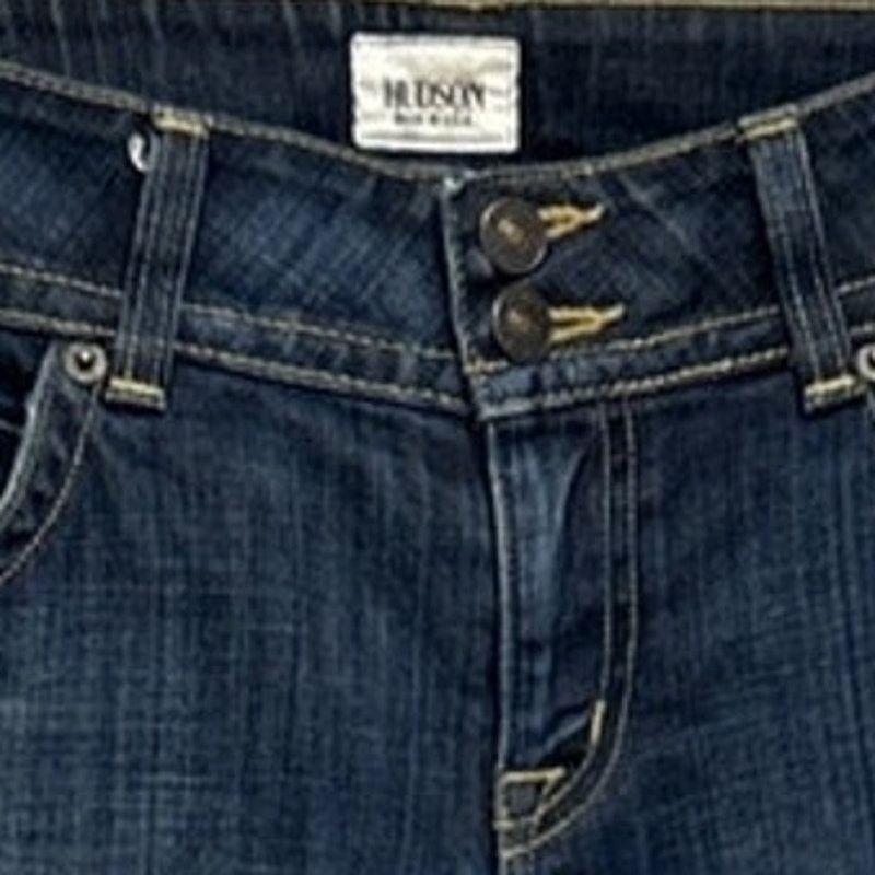 Hudson Hudson Womens Size 28 Petite Stretch Cotton Blue Jeans Size 31" - 2 Thumbnail