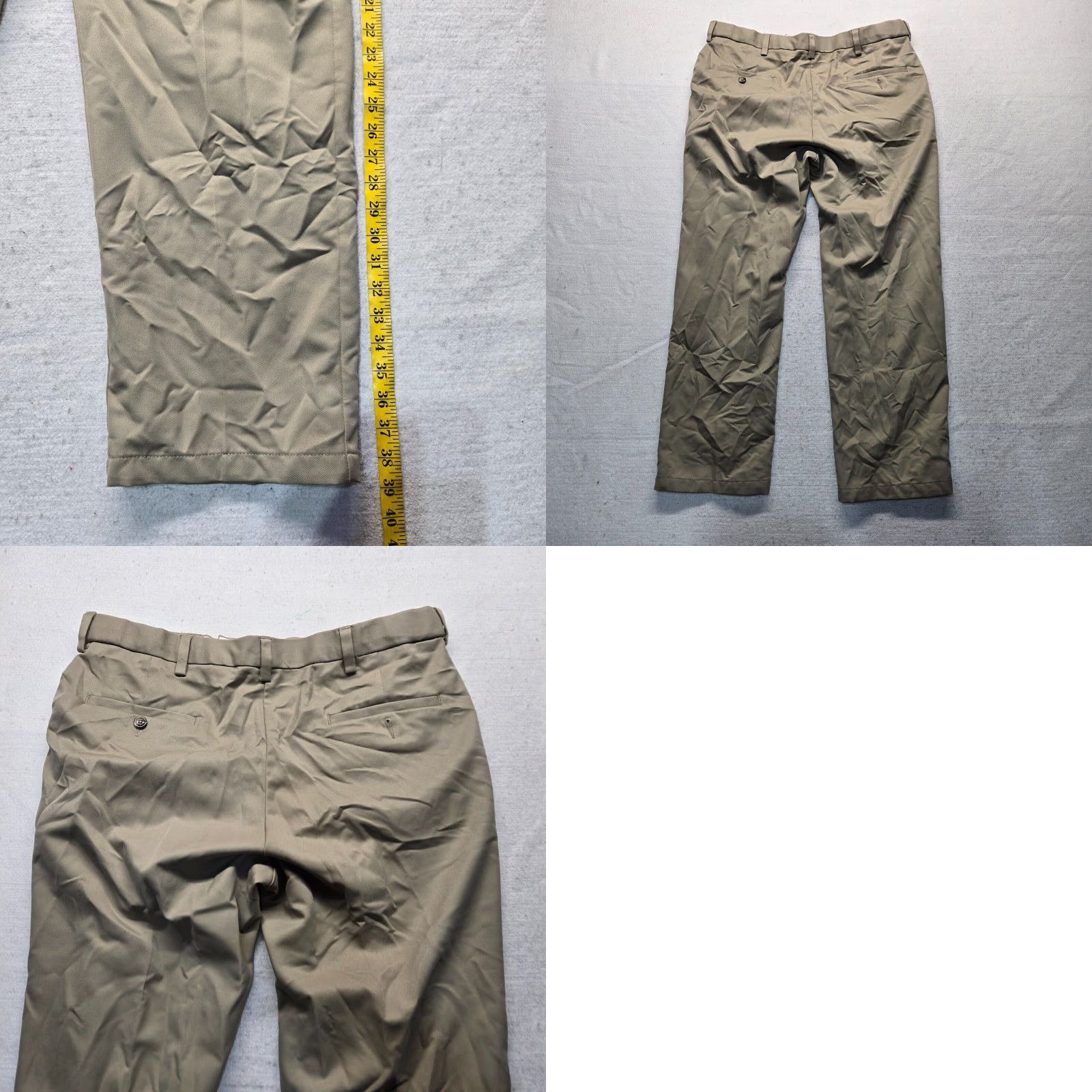 Haggar VINTAGE Haggar Dress Pants Men's Beige Khaki 36 x 29 Cotton Pleated Regular Straight Pockets 3860s Pants Mens Size US 36 / EU 52 - 8 Thumbnail