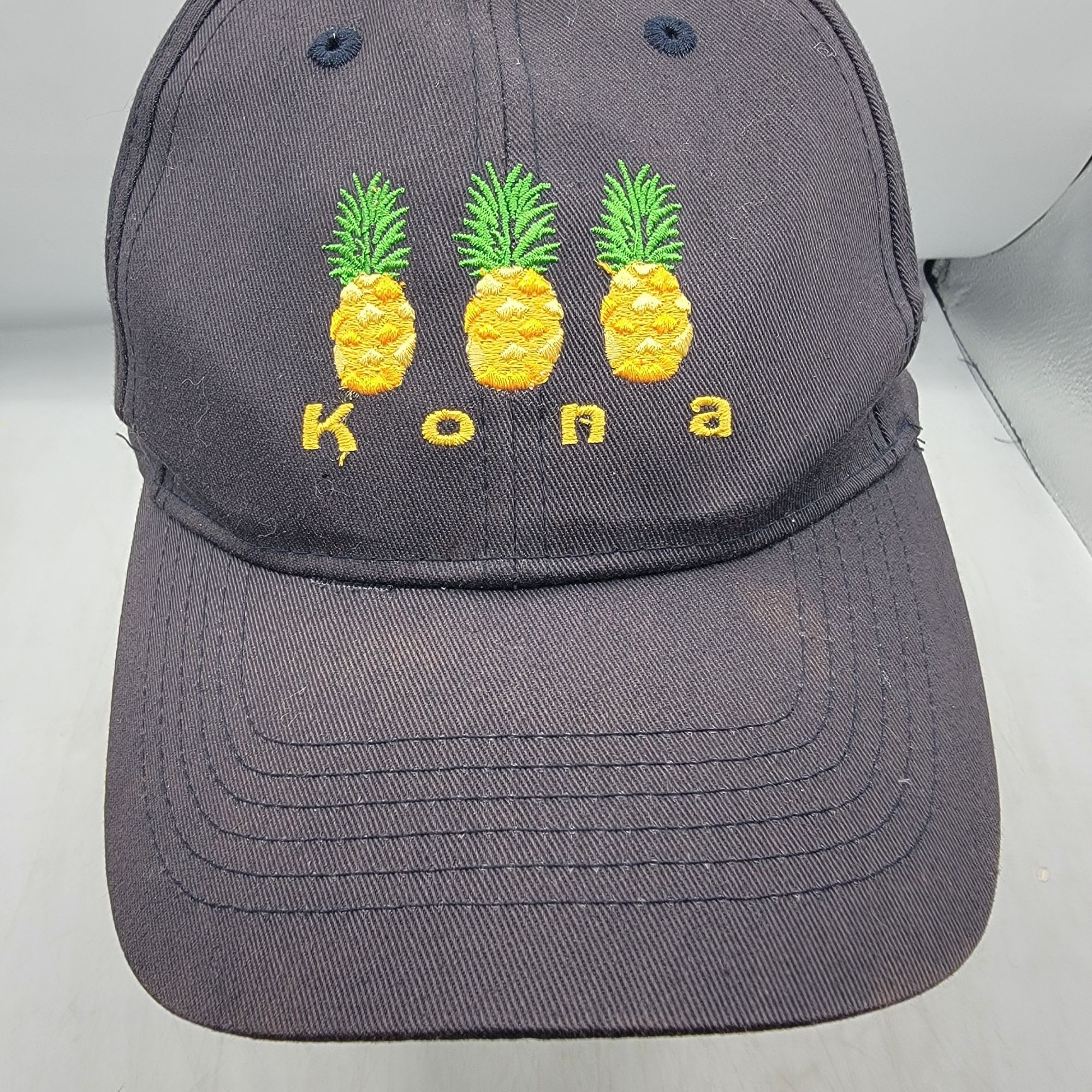 Other Kona Hawaii Pineapple Black Baseball Hat Cap Adjustable Casu Size ONE SIZE - 9 Thumbnail