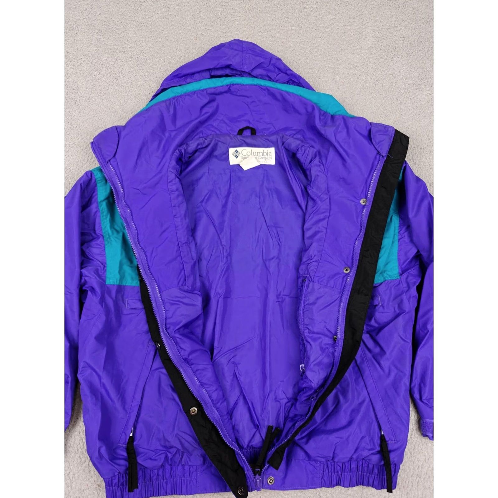 Vintage VINTAGE Columbia Jacket Womens XL Purple Hooded Windbreaker Zipped Pockets 90s Size XL / US 12-14 / IT 48-50 - 2 Thumbnail