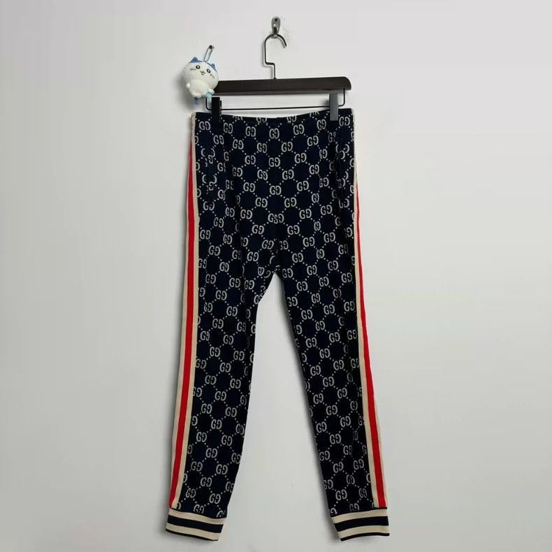 Gucci Gucci Size L Red and blue old flower full-print trousers si Size US 32 / EU 48 - 1 Thumbnail