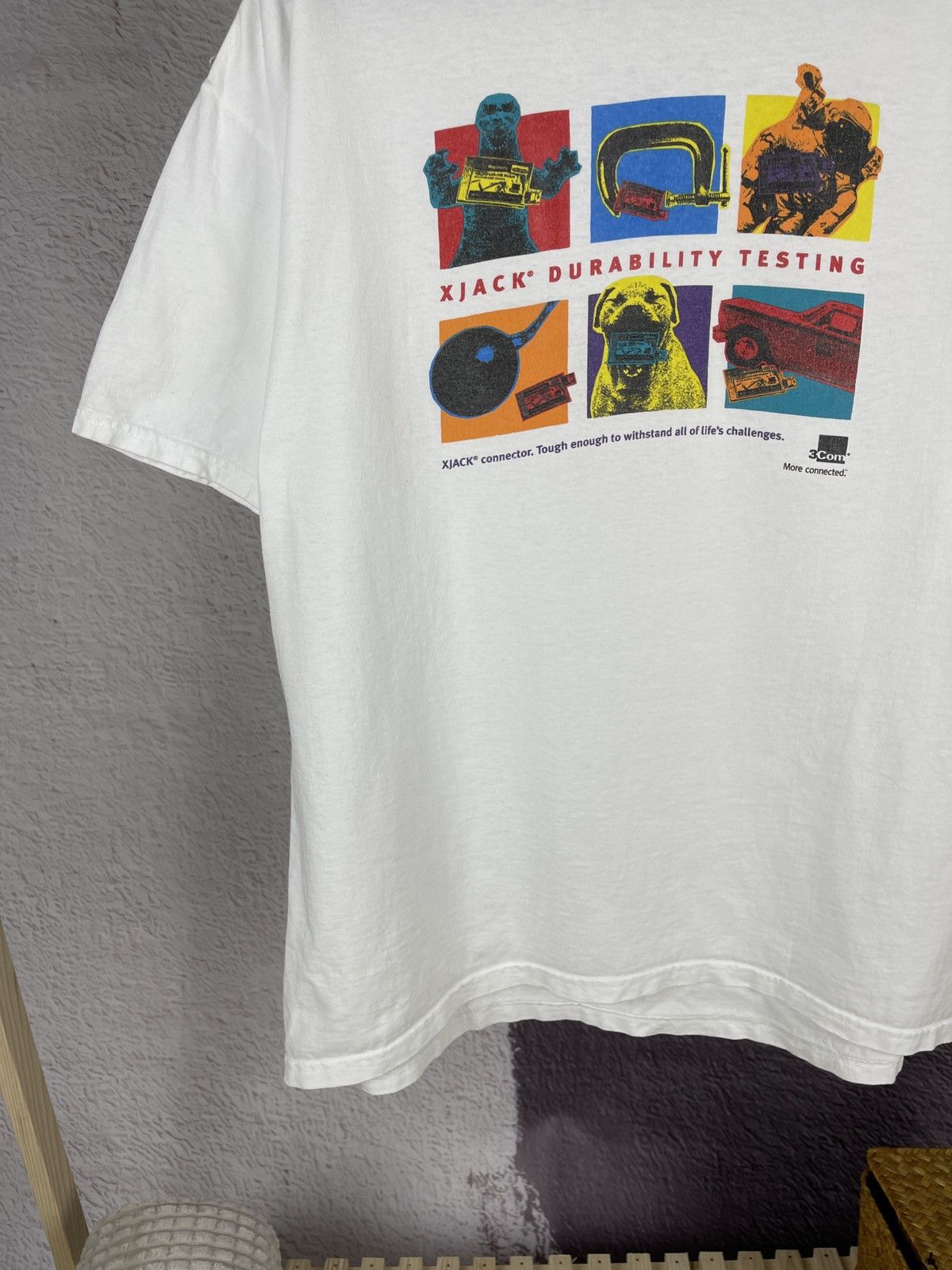 Vintage Vintage 90’s XJack Durability Testing T Shirt Canon Polaroid Size US XL / EU 56 / 4 - 6 Thumbnail