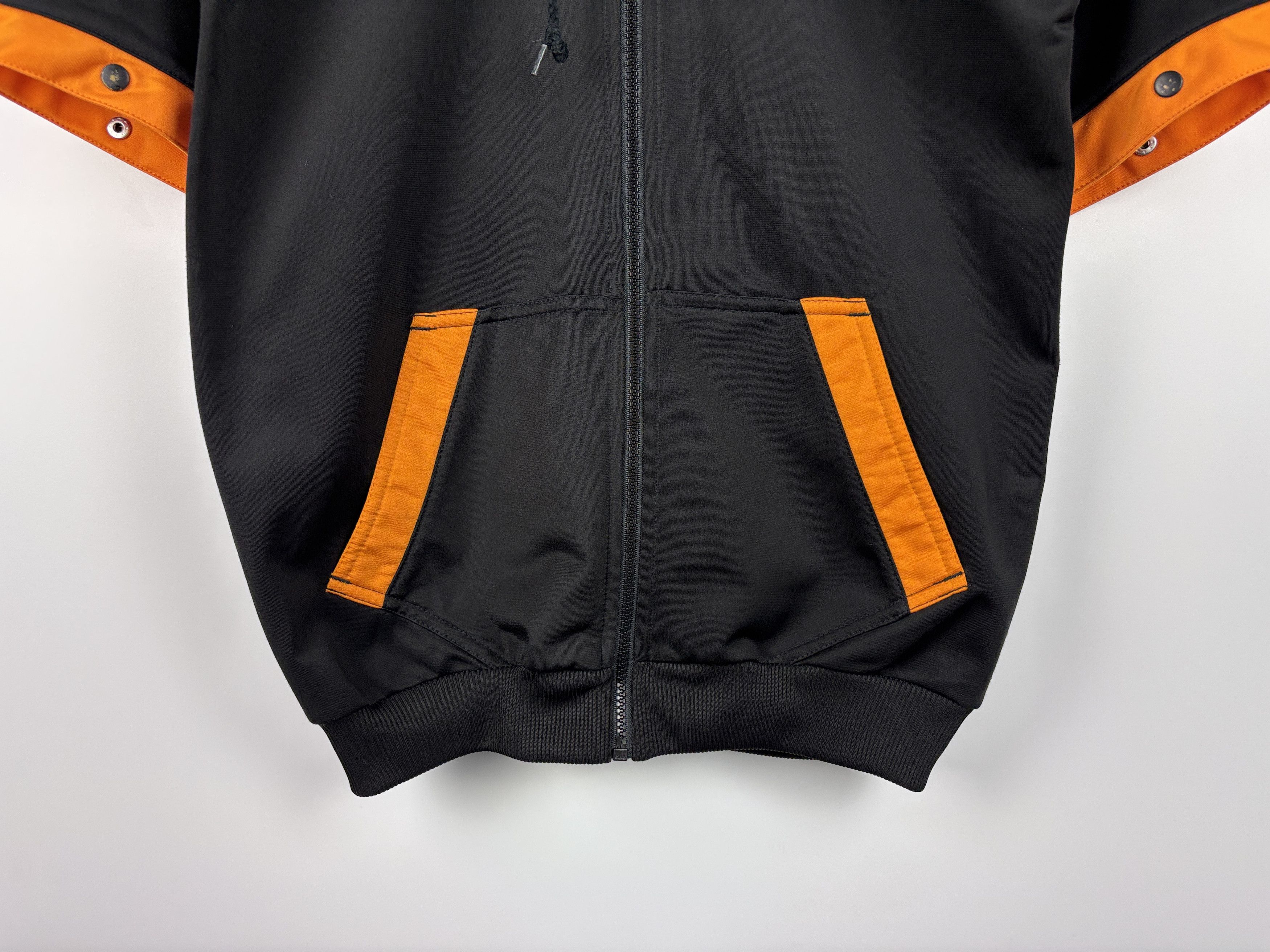 Adidas Vintage Adidas Track Zip Jacket Big Logo Black Orange L Size L / US 10 / IT 46 - 4 Thumbnail