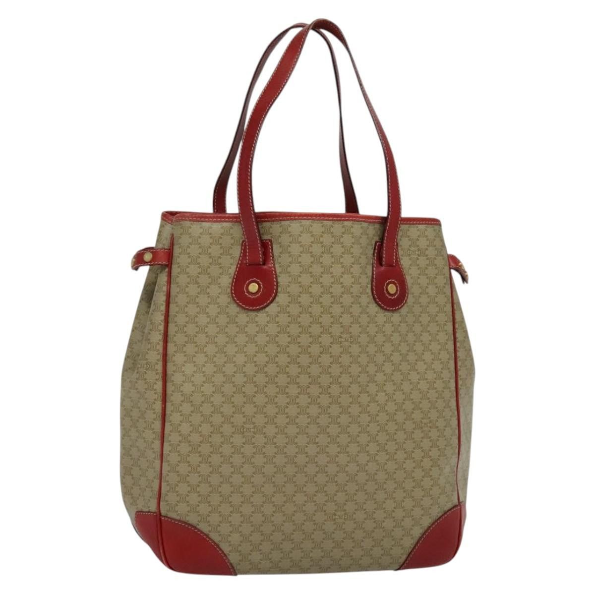 Celine CELINE Macadam Canvas Tote Bag Pvc Beige Gold Size ONE SIZE - 1 Thumbnail