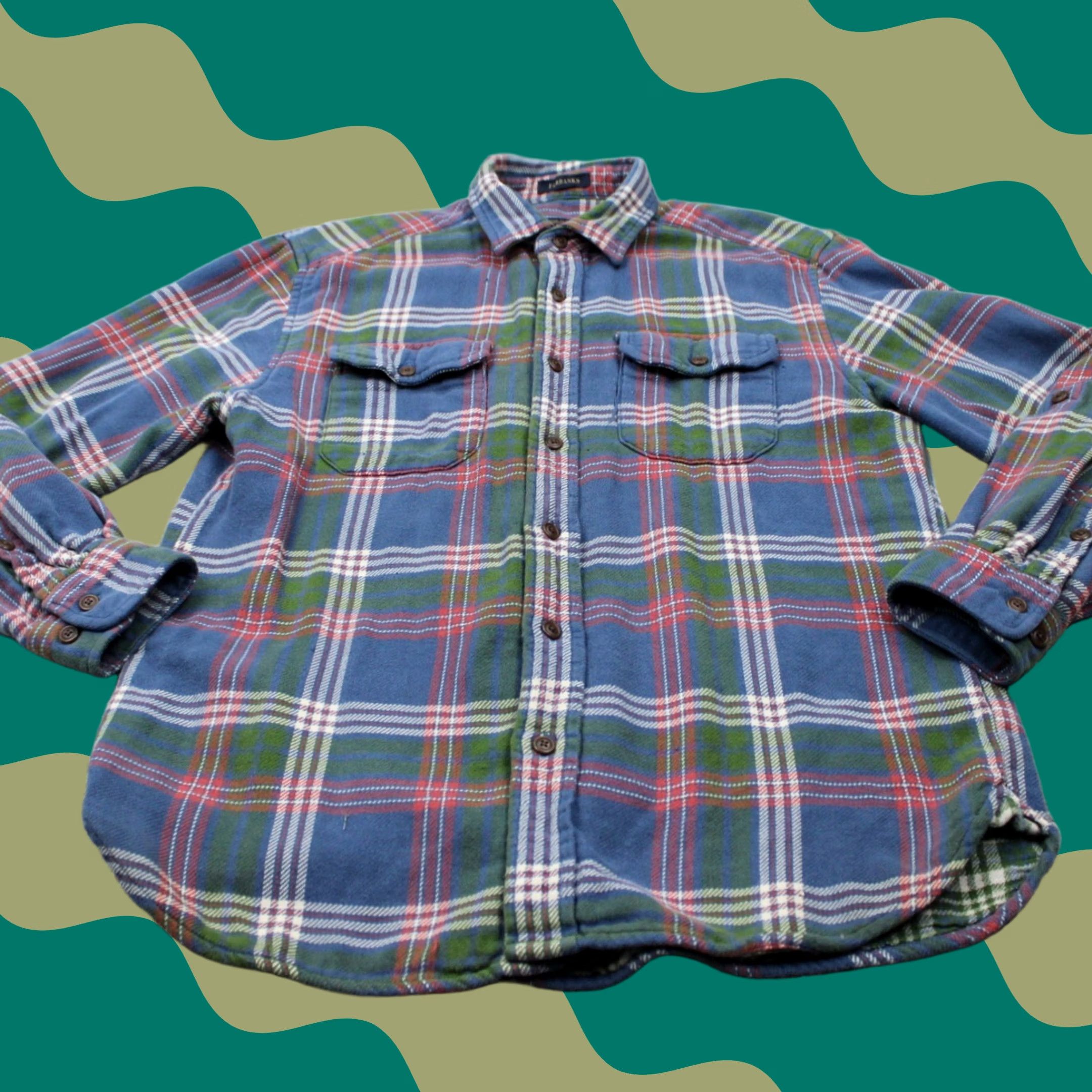 Pendleton Pendleton Fairbanks Shirt Mens Medium Blue/Green Plaid L/S Cotton Flannel Button-Up Baseball Collar Pocketed Casual Workwear Vintage: No Size US M / EU 48-50 / 2 - 1 Thumbnail