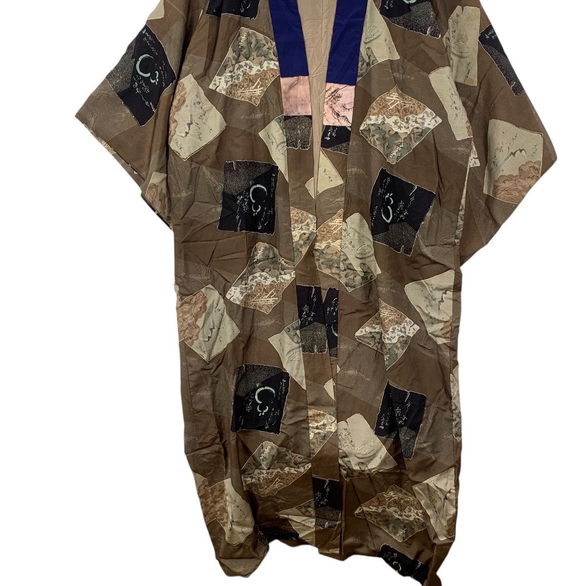 Vintage Vintage 70s KIMONO JAPAN TRADITIONAL Temple AOP Sukajan Coat Size L / US 10 / IT 46 - 4 Thumbnail