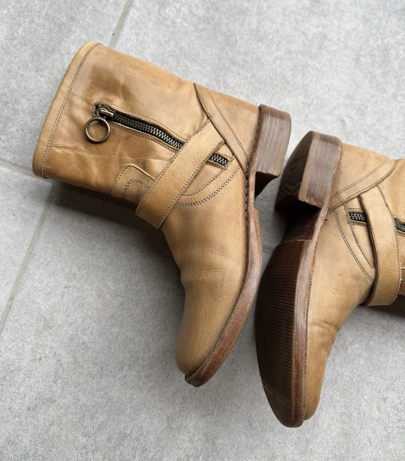 Fiorentini + Baker Fiorentini + Baker Eli Biker Moto Ankle Boots Leather 36 Size US 6 / IT 36 - 8 Thumbnail