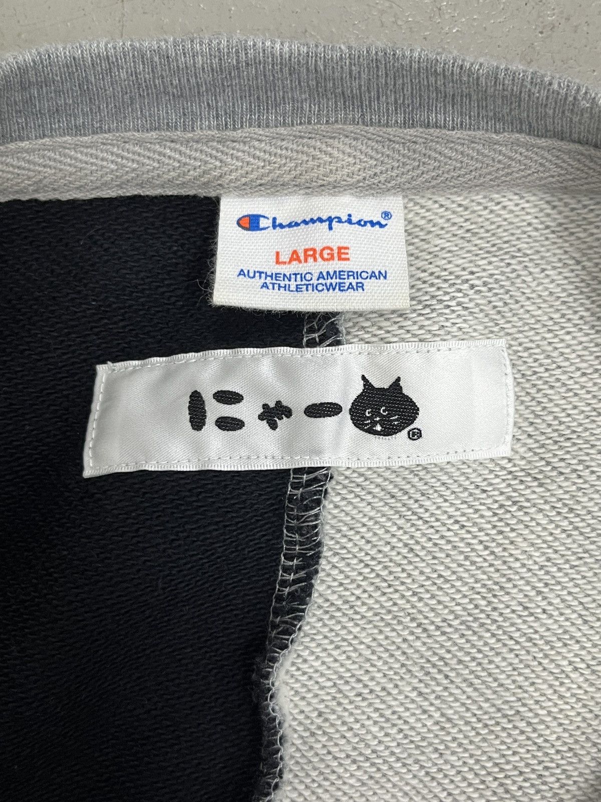 Issey Miyake Issey Miyake Ne-Net x Champion Nya Logo Patchwork Crewneck Size US L / EU 52-54 / 3 - 13 Thumbnail