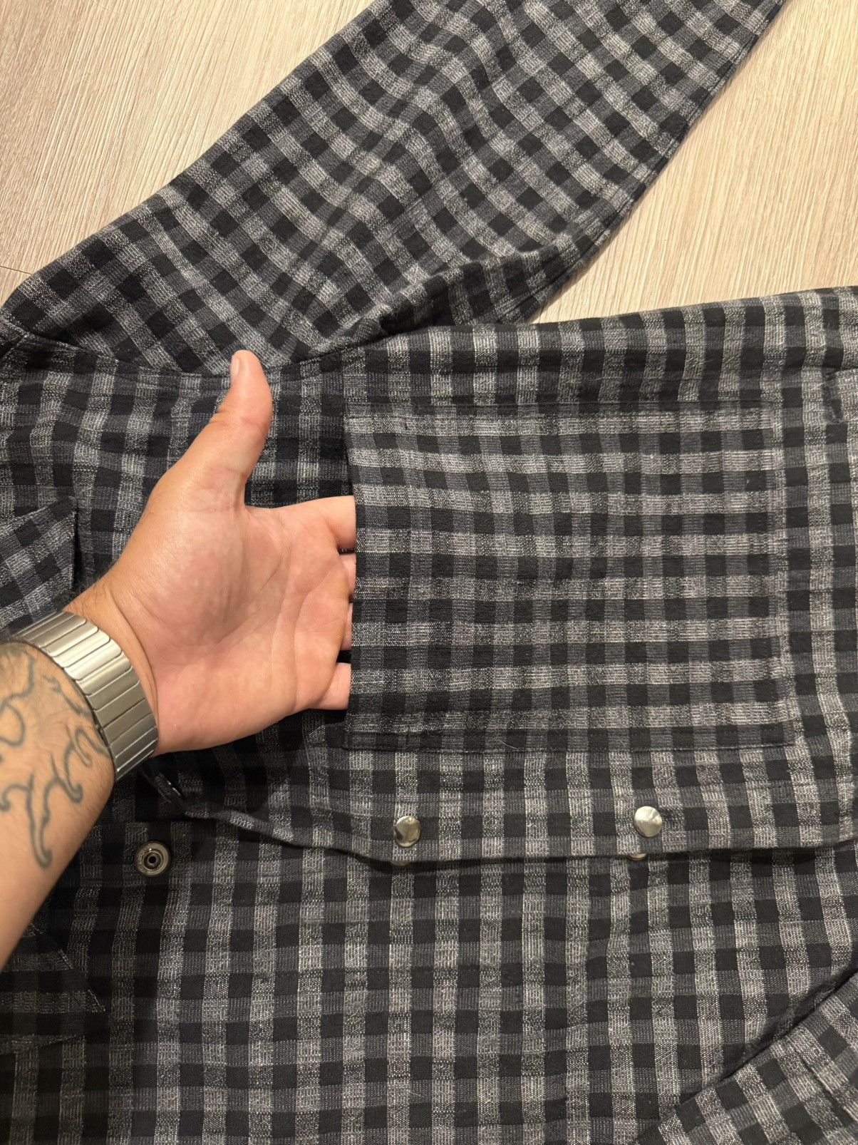 Acne Studios Acne Studios Check Overshirt Size US XL / EU 56 / 4 - 4 Thumbnail