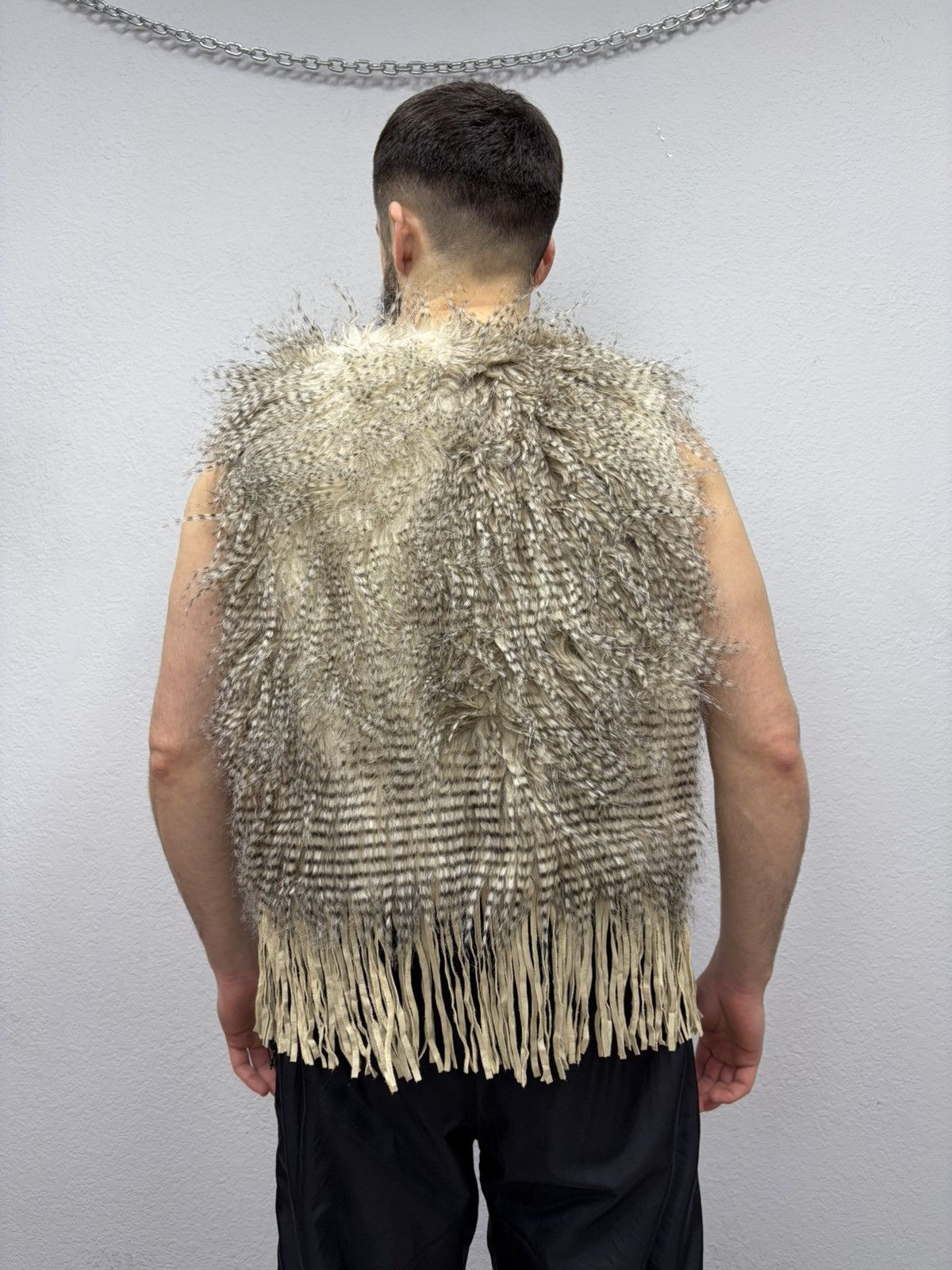 Le Grande Bleu (L.G.B.) Fur Vest with Fringe LGB Rick Owens Y2K Archive Aesthetic Size US M / EU 48-50 / 2 - 19 Thumbnail