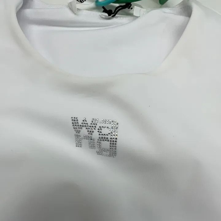 Alexander Wang Alexander Wang Crystal Logo Short Sleeve Tee - Size XS / US 0-2 / IT 36-38 - 5 Thumbnail