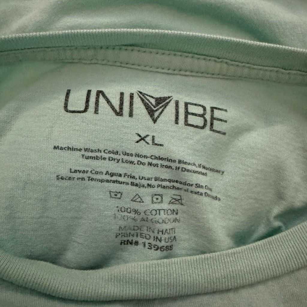 Univibe Good Vibes Only Graphic T-Shirt Neon Retro Tee XL Size US XL / EU 56 / 4 - 3 Thumbnail