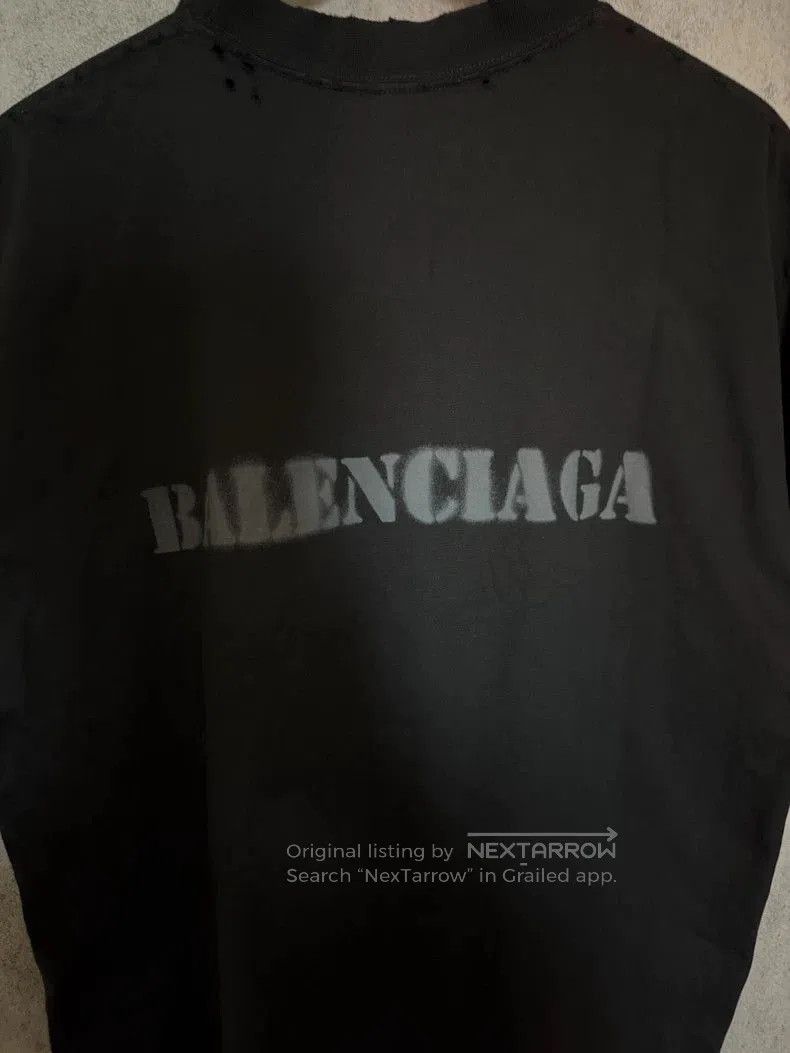 Balenciaga Balenciaga SS24 Blur Logo Short Sleeve T-Shirt. Size US S / EU 44-46 / 1 - 6 Thumbnail
