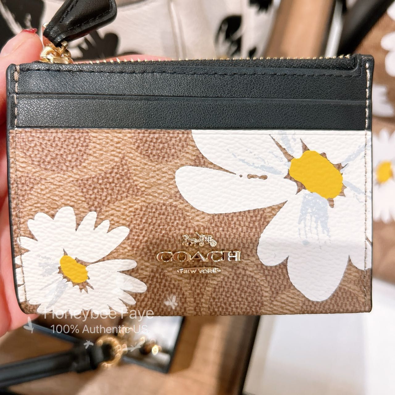 Coach Mini Skinny Id Case In Signature Canvas With Floral CZ594 Size ONE SIZE - 2 Thumbnail