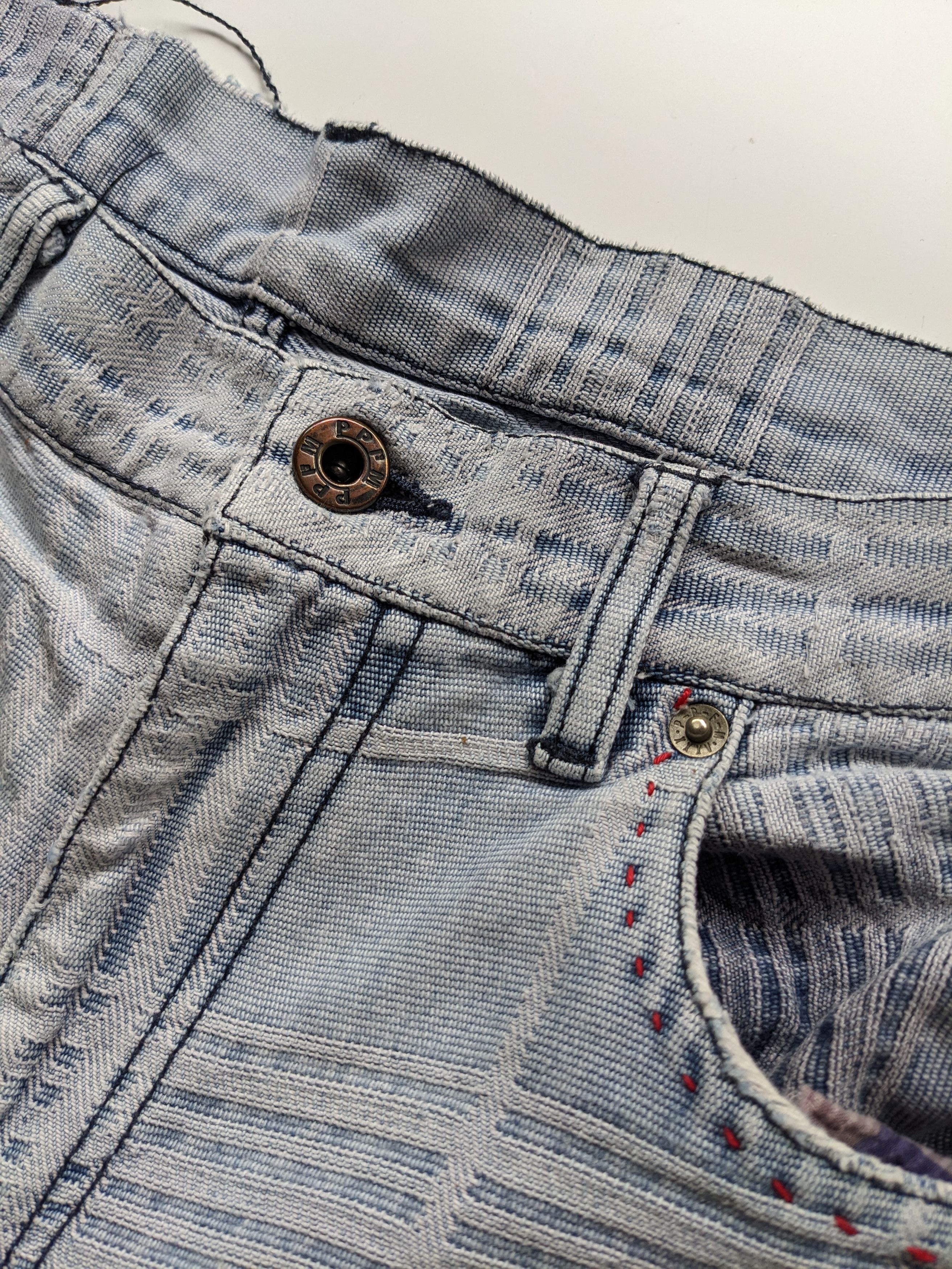 Le Grande Bleu (L.G.B.) × PPFM PPFM checked distressed jeans Size US 30 / EU 46 - 4 Thumbnail