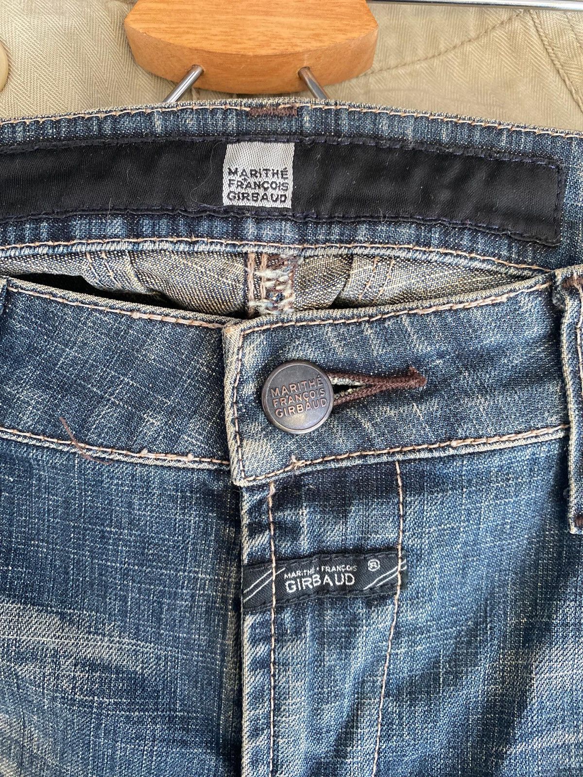 Marithe + Francois Girbaud Bell Bottom Stretch Denim Pant Y2K Size 30" / US 8 / IT 44 - 4 Thumbnail
