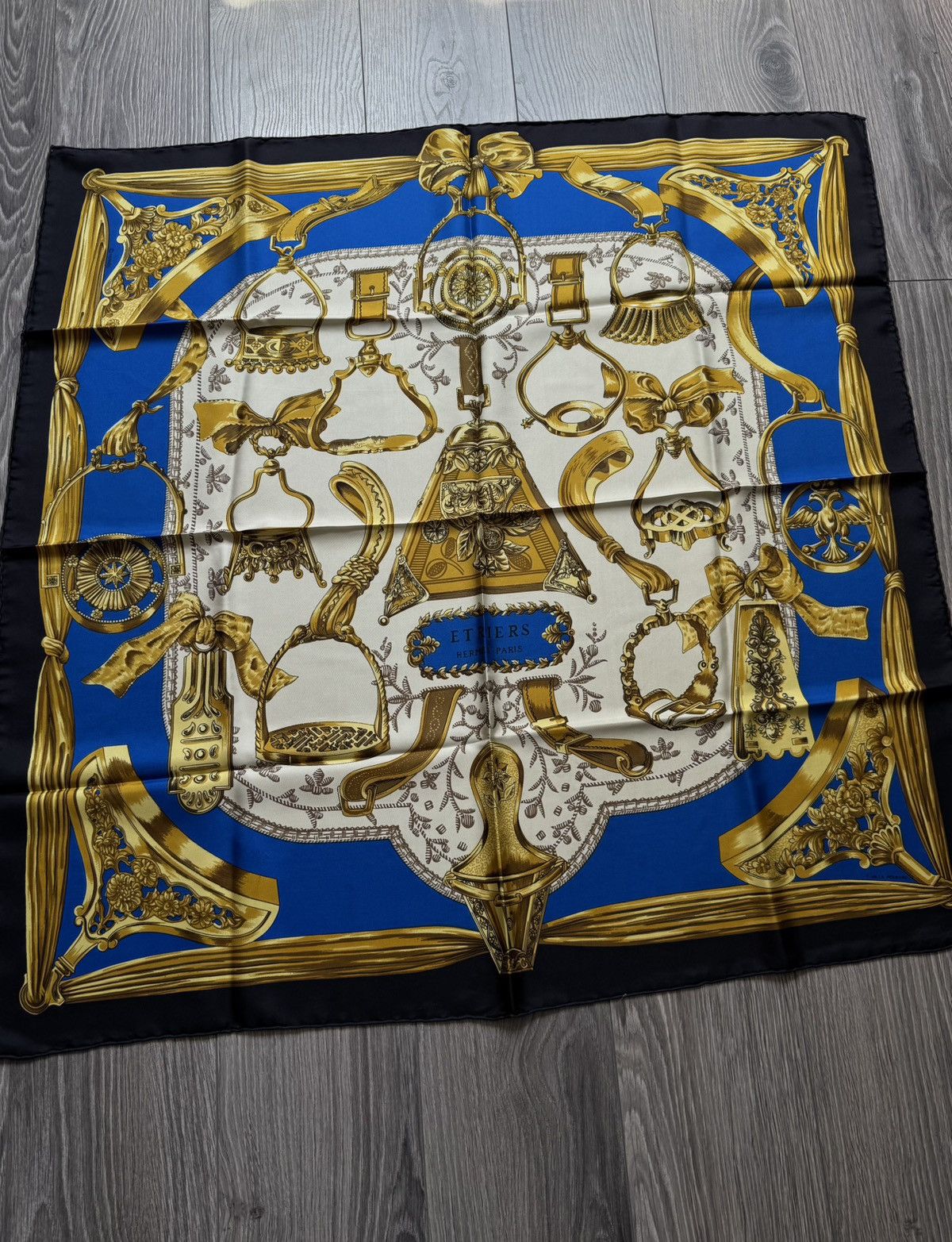 Hermes Hermès Etriers silk scarf by Françoise de la Perrière 1964y Size ONE SIZE - 2 Thumbnail