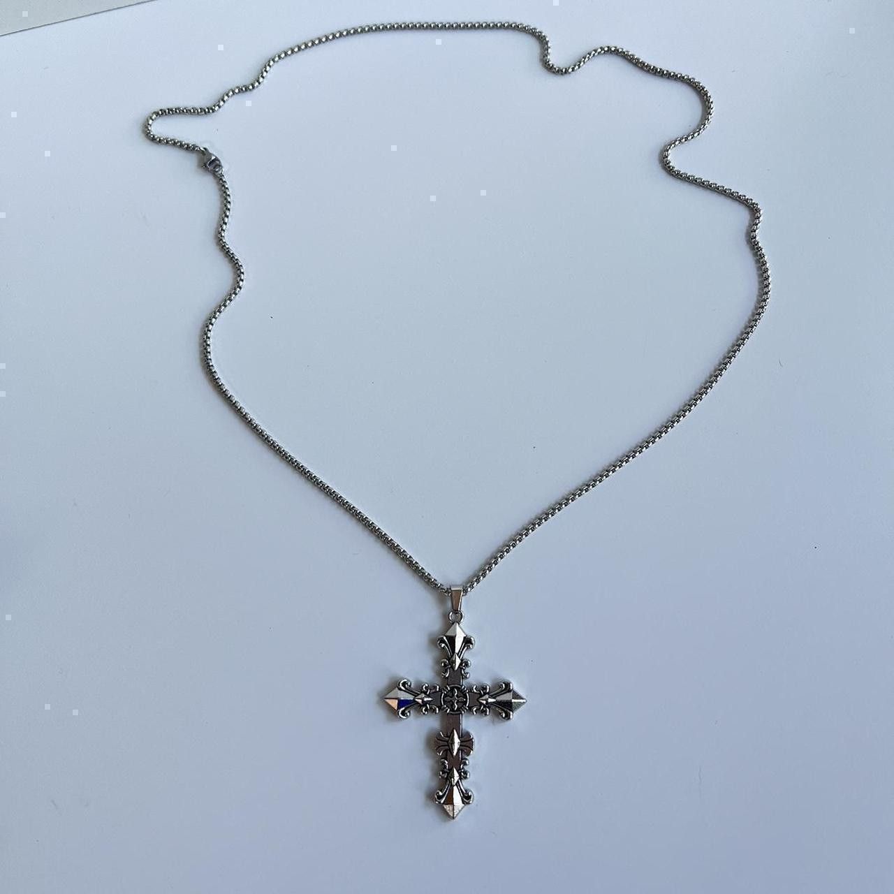 Japanese Brand y2k 2000s grunge heavy metal gothic cross pendant necklace Size ONE SIZE - 4 Thumbnail