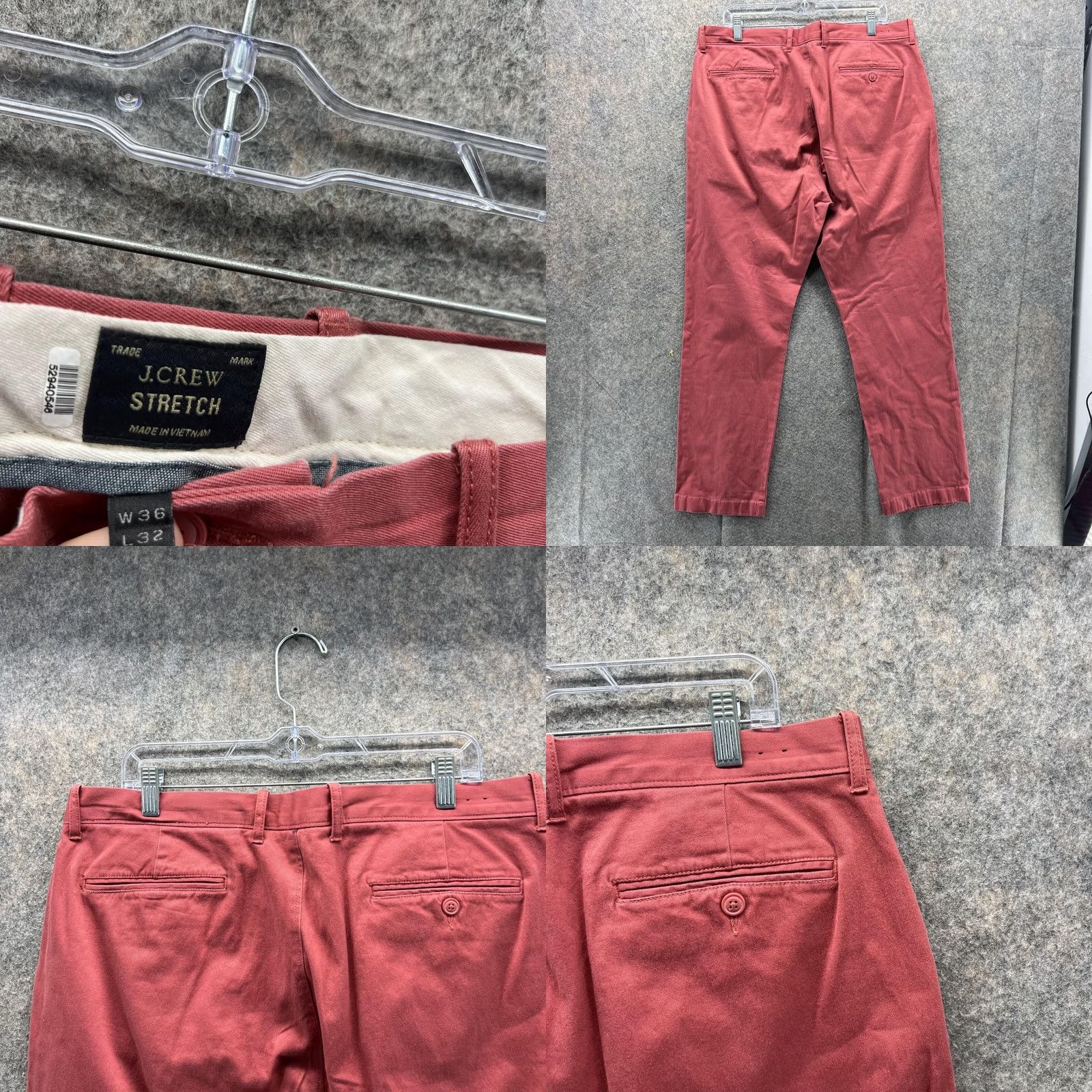 J.Crew J.CREW Pants Men 36x32 Chino Flat Front Stretch Cotton Pink Casual Regular Size US 36 / EU 52 - 8 Thumbnail