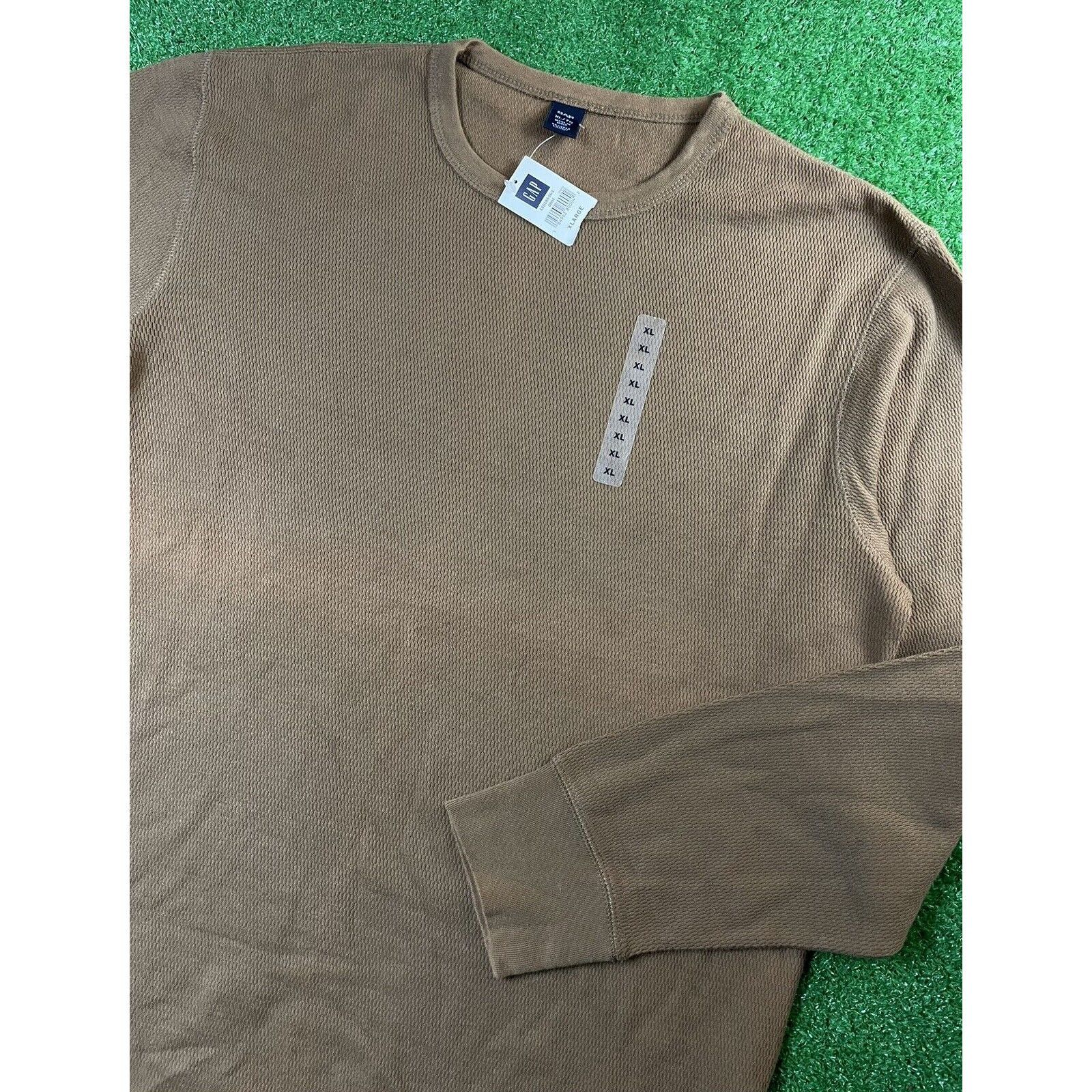 Gap NWT Vintage 90s Y2K GAP XL Thermal Earth Tone Brown Shirt Size US XL / EU 56 / 4 - 1 Thumbnail