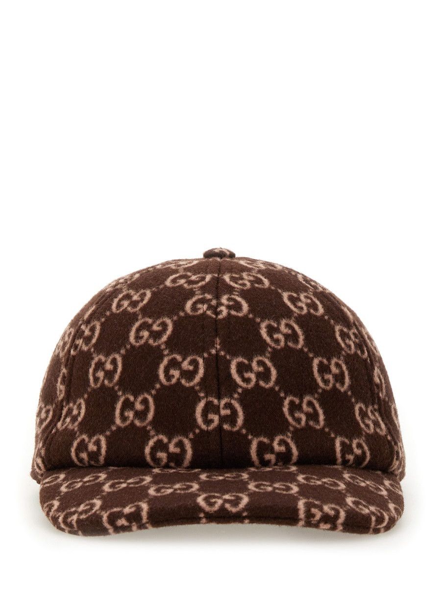 Gucci GUCCI GG WOOL BASEBALL HAT - BROWN Size ONE SIZE - 1 Thumbnail