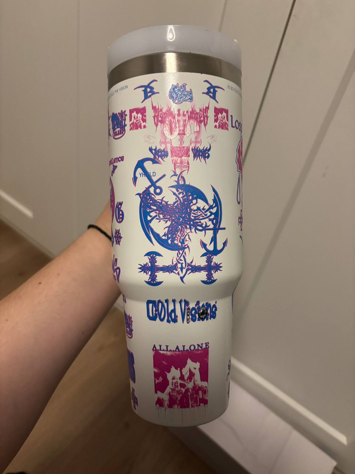 Drain Gang Bladee White tumbler Size ONE SIZE - 11 Thumbnail