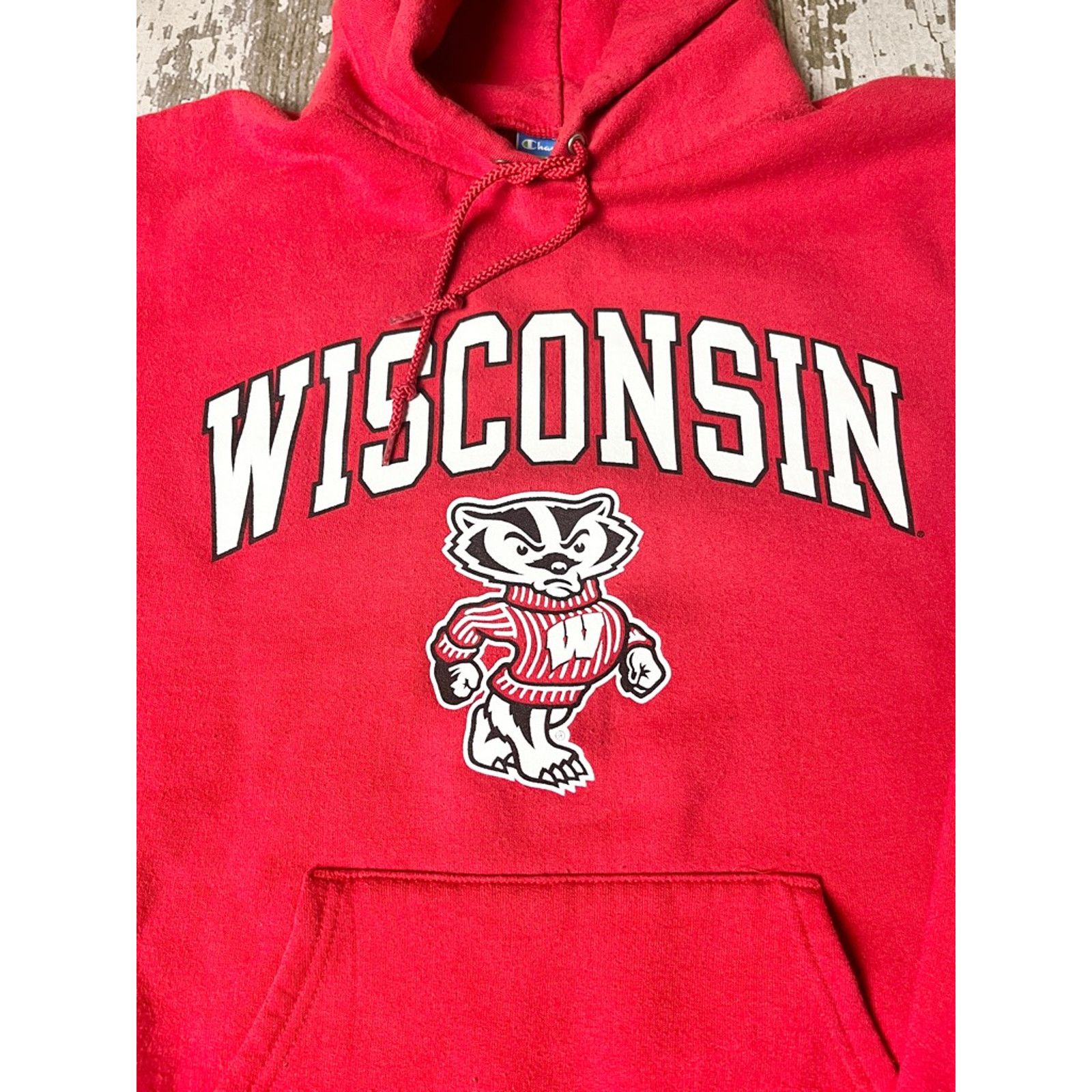 Champion Wisconsin Badgers Vintage Champion Mens Sweatshirt Red M Size US M / EU 48-50 / 2 - 7 Thumbnail