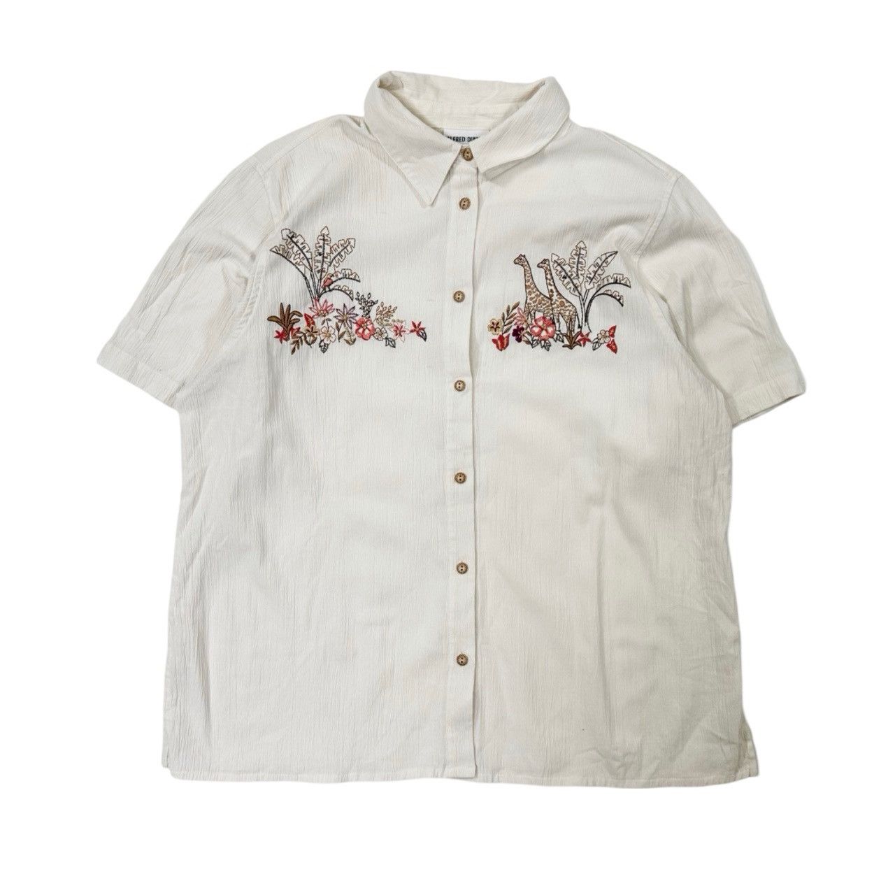 Vintage Vintage 90s Alfred Dunner Embroidered Giraffe Nature Button Size US L / EU 52-54 / 3 - 1 Thumbnail
