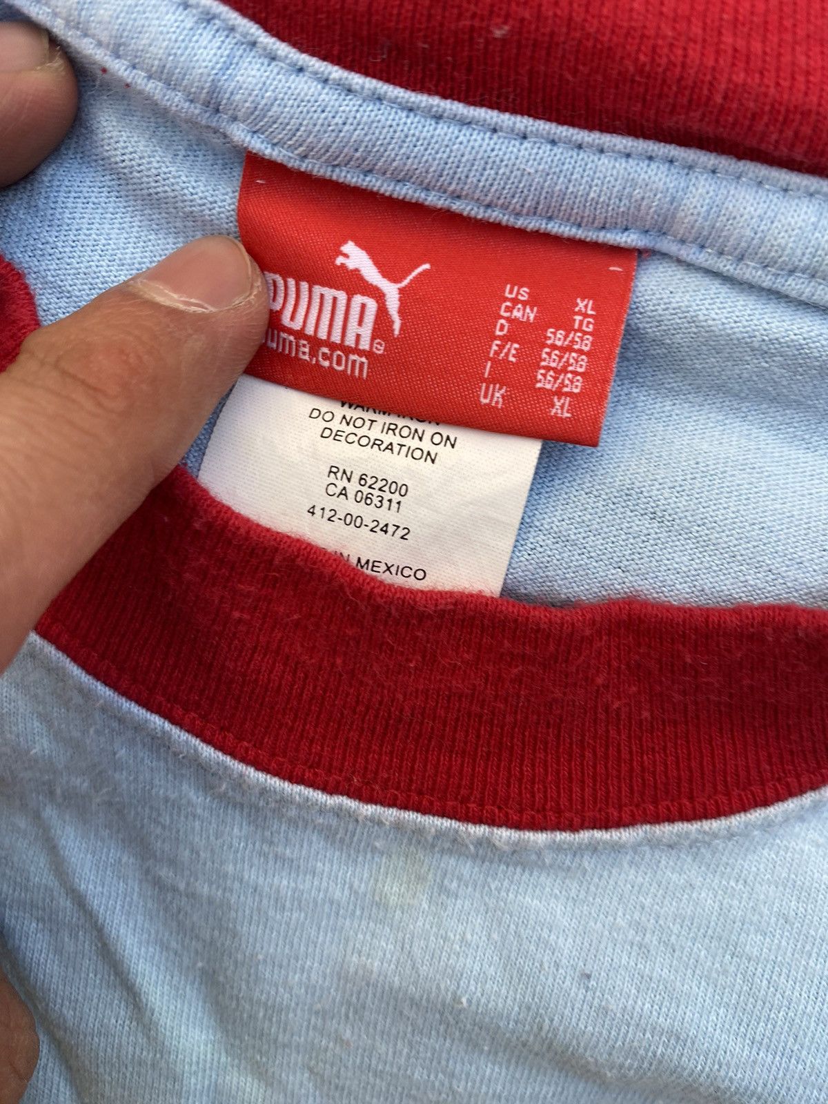 Puma × Vintage VTG RINGER PUMA SHIRT Size US XL / EU 56 / 4 - 3 Thumbnail