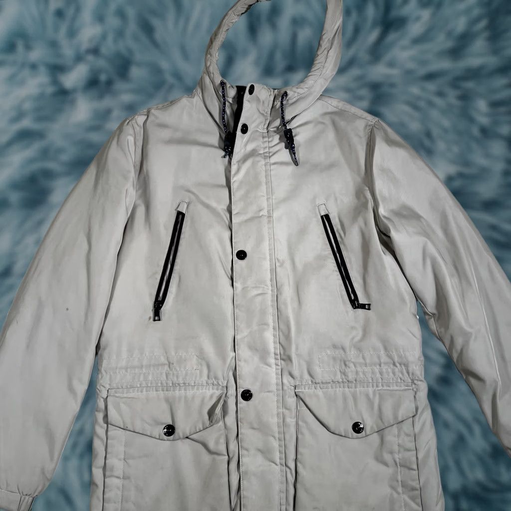 Nautica VINTAGE? (No) Mens Nautica Parka Coat Hooded Winter Coat Gray S Small Polyester Sherpa Hood Size Small Shirt? Size US S / EU 44-46 / 1 - 1 Thumbnail