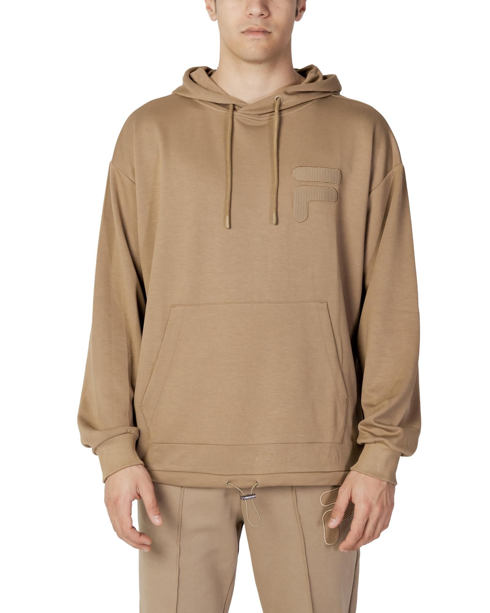 image of Fila Plain Hooded Sweatshirt in Brown, Men's (Size Small)