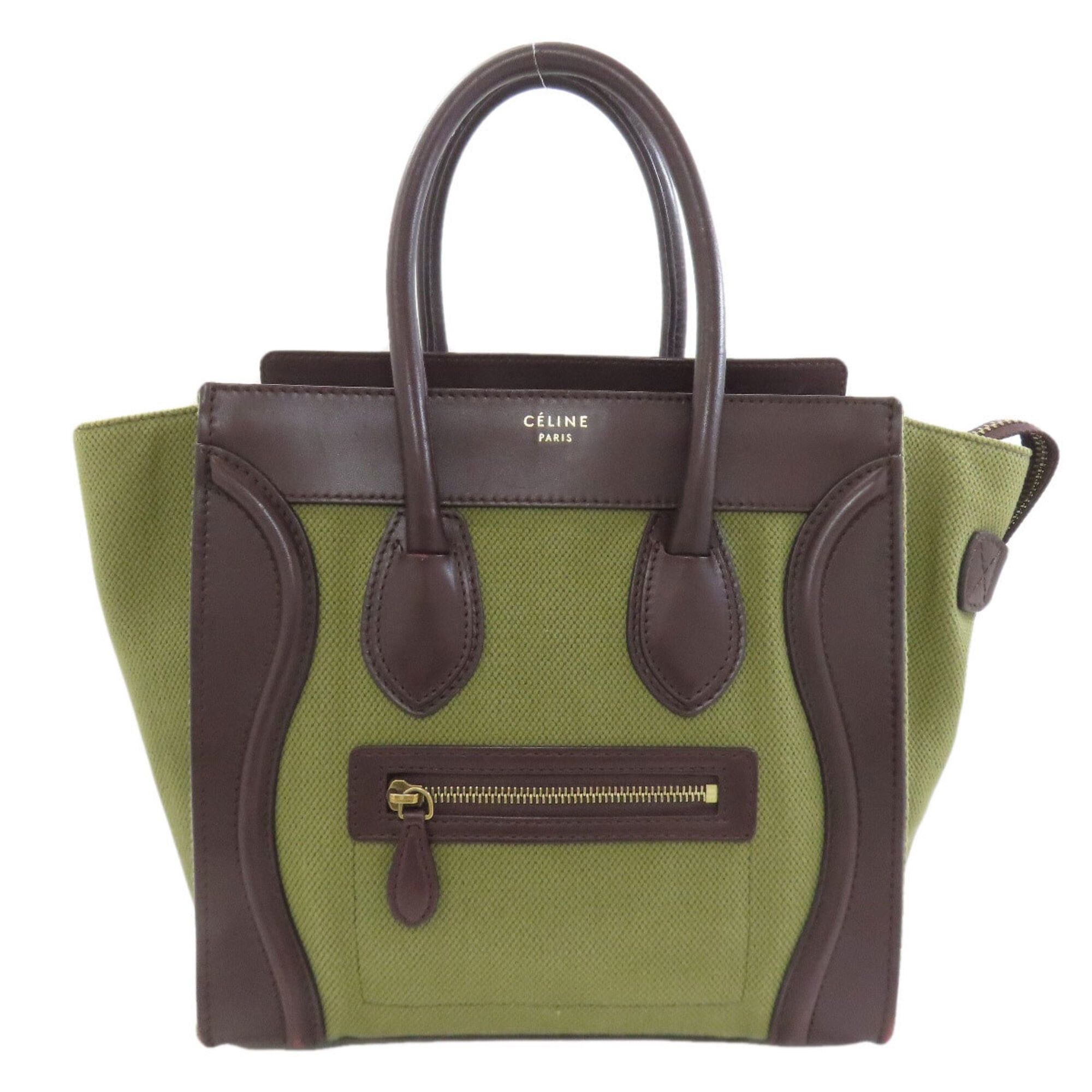 Celine Celine Luggage Micro Handbag, Canvas/Leather, Women's Size ONE SIZE - 1 Thumbnail