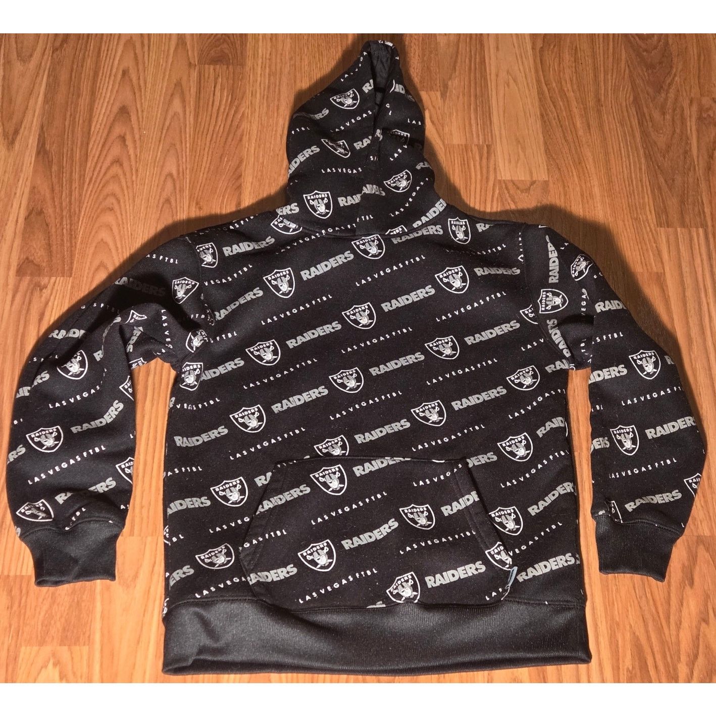 NFL Black Raiders Graphic Pullover Hoodie Boy Size Large Size US XXS / EU 40 - 3 Thumbnail