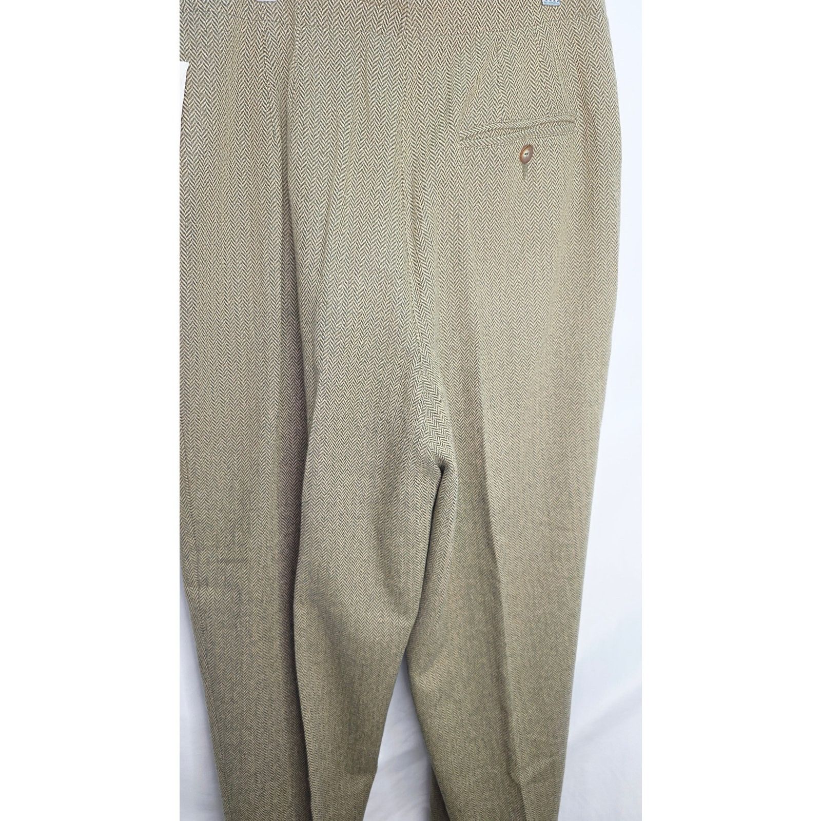 Liz Claiborne Vintage Liz Claiborne Wool Blend Pants Herringbone Brown Size 34" / US 12 / IT 48 - 13 Thumbnail