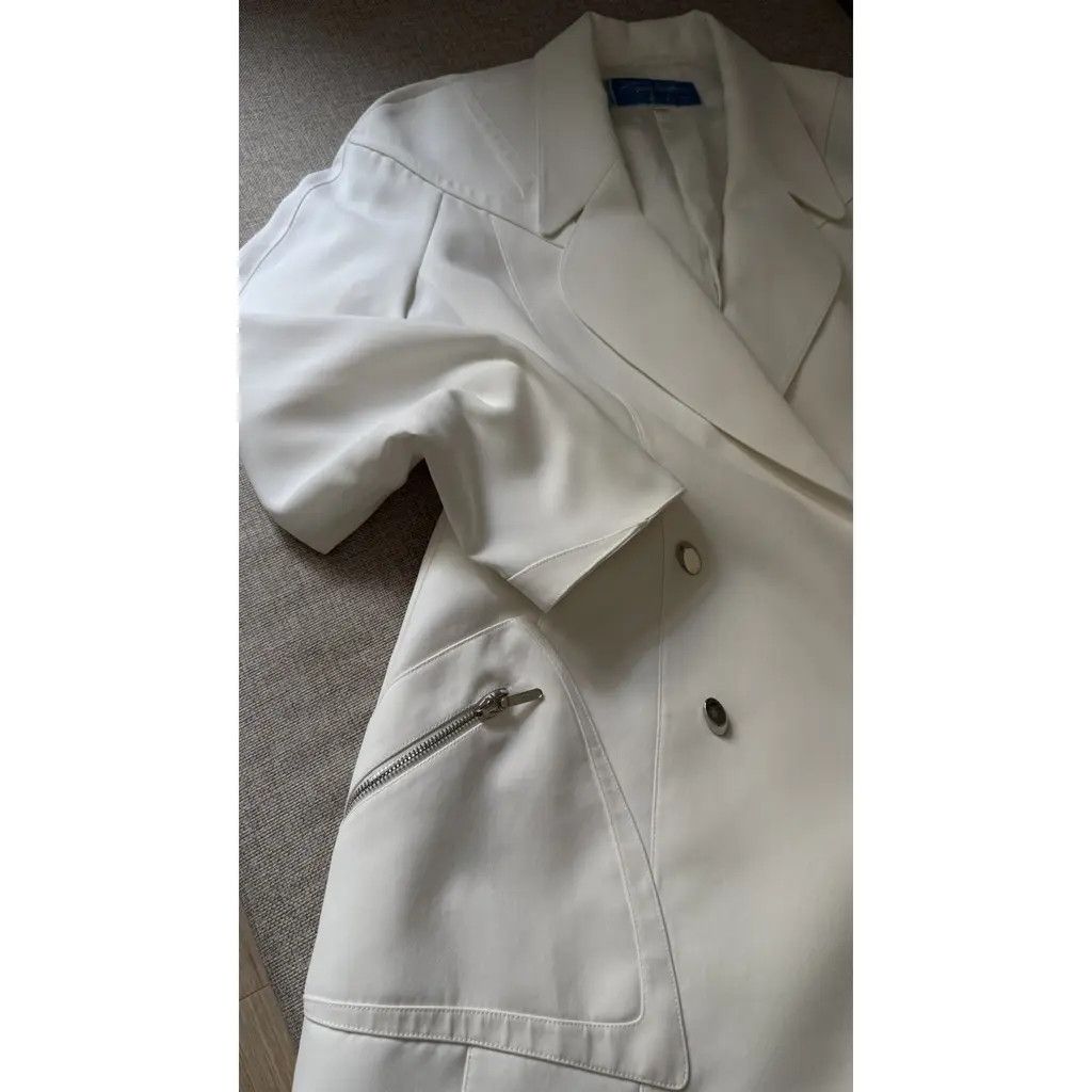 Thierry Mugler Thierry Mugler Vintage Paris Structured Blazer White FR44 Size M / US 6-8 / IT 42-44 - 5 Thumbnail