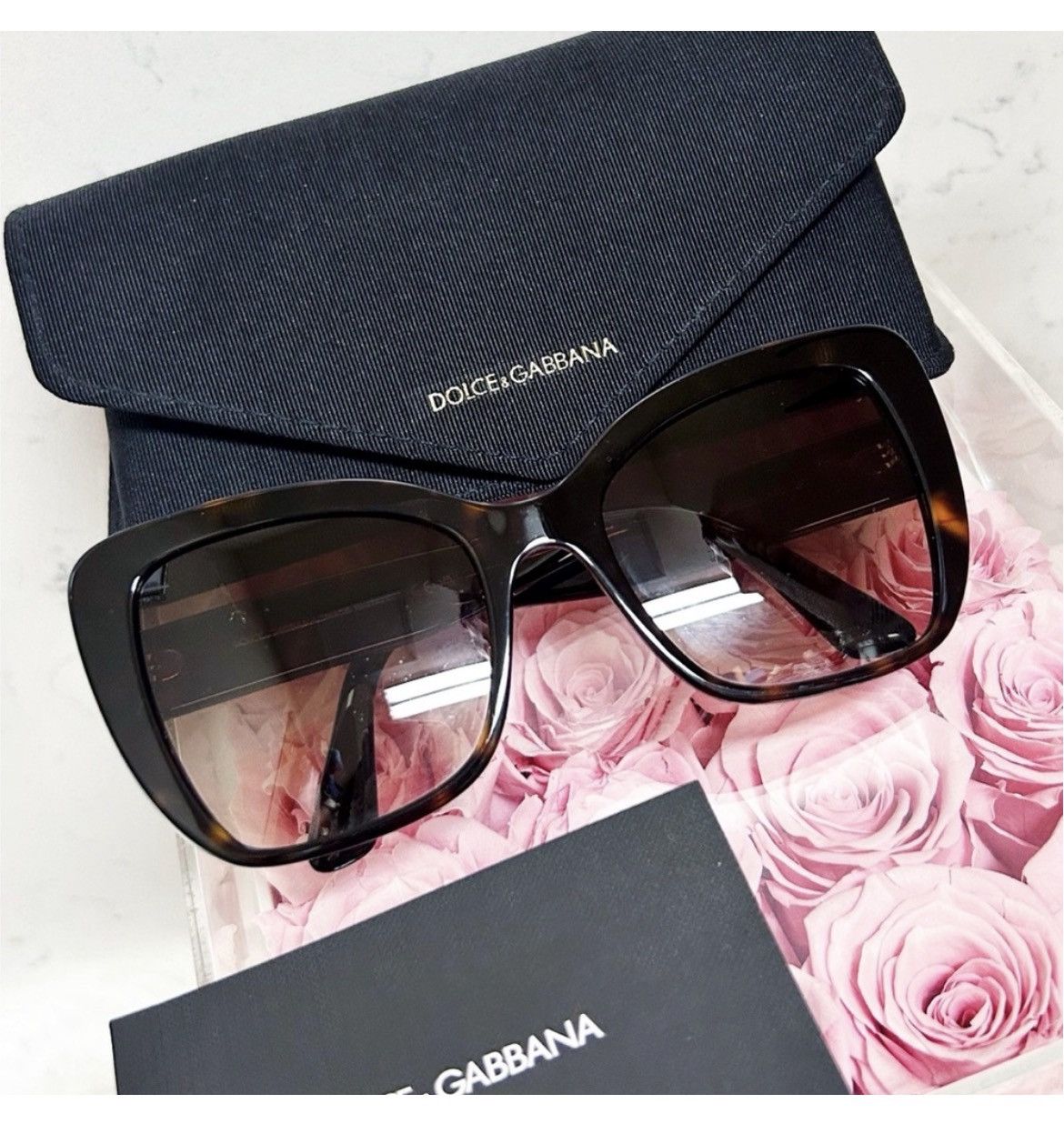 Dolce & Gabbana Authentic Dolce & Gabbana Havana DG4348 Butterfly Sunglasses Size ONE SIZE - 5 Thumbnail
