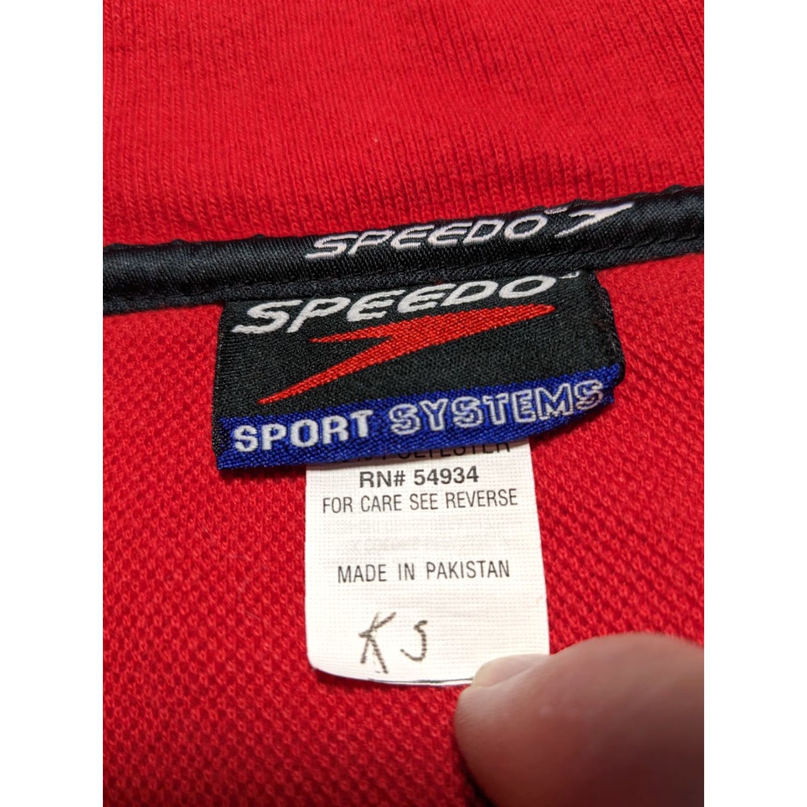 Speedo VINTAGE Speedo SPORT SYSTEMS Men Large Red Cotton Blend 1/4 Zip Pullover Size US L / EU 52-54 / 3 - 5 Thumbnail