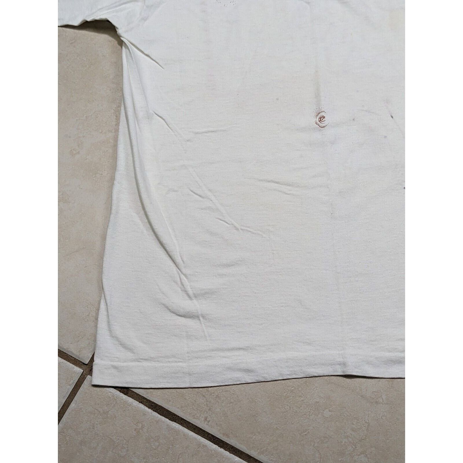 Fruit Of The Loom 1994 Redneck Farmers Tan NIPPLES Shirt 90s Tee Double Sided Size US L / EU 52-54 / 3 - 5 Thumbnail