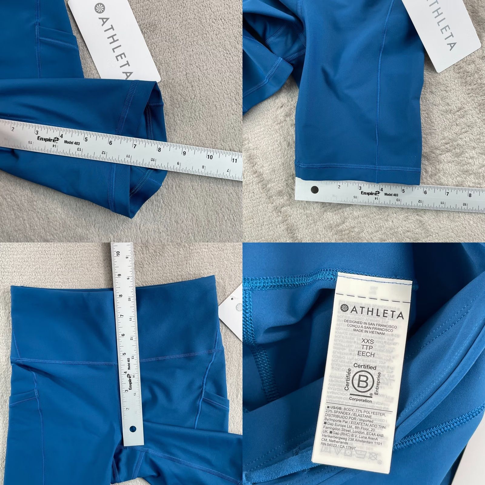 Athleta Athleta Bike Short Women 2XS Dark Lapis Blue 7" Stash Interval Pockets Yoga Gym NWT Size 24" / US 00 / IT 34 - 8 Thumbnail