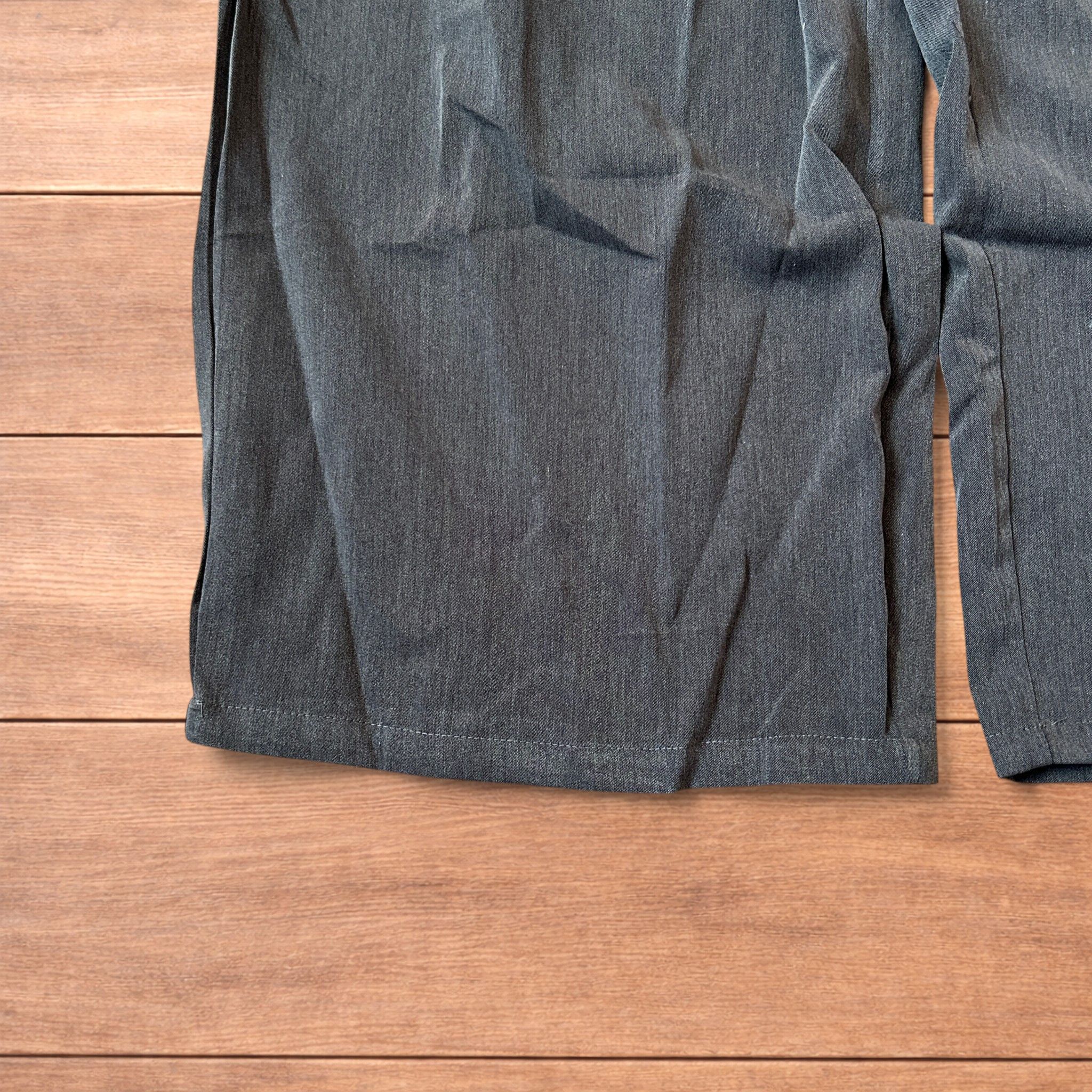Japanese Brand Vintage style baggy wide leg tailored trousers in mid grey. Size US 34 / EU 50 - 5 Thumbnail