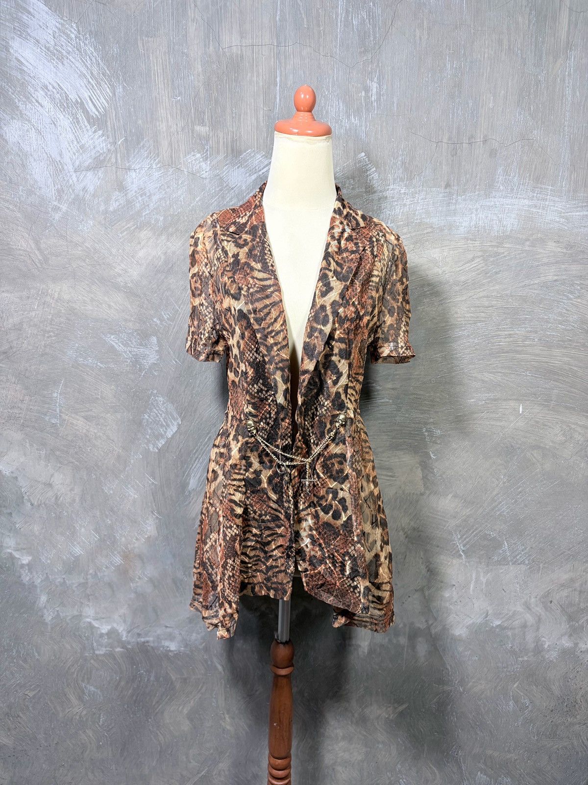 Le Grande Bleu (L.G.B.) Y2K Japanese Tiger Mesh Women Outer Size M / US 6-8 / IT 42-44 - 1 Thumbnail