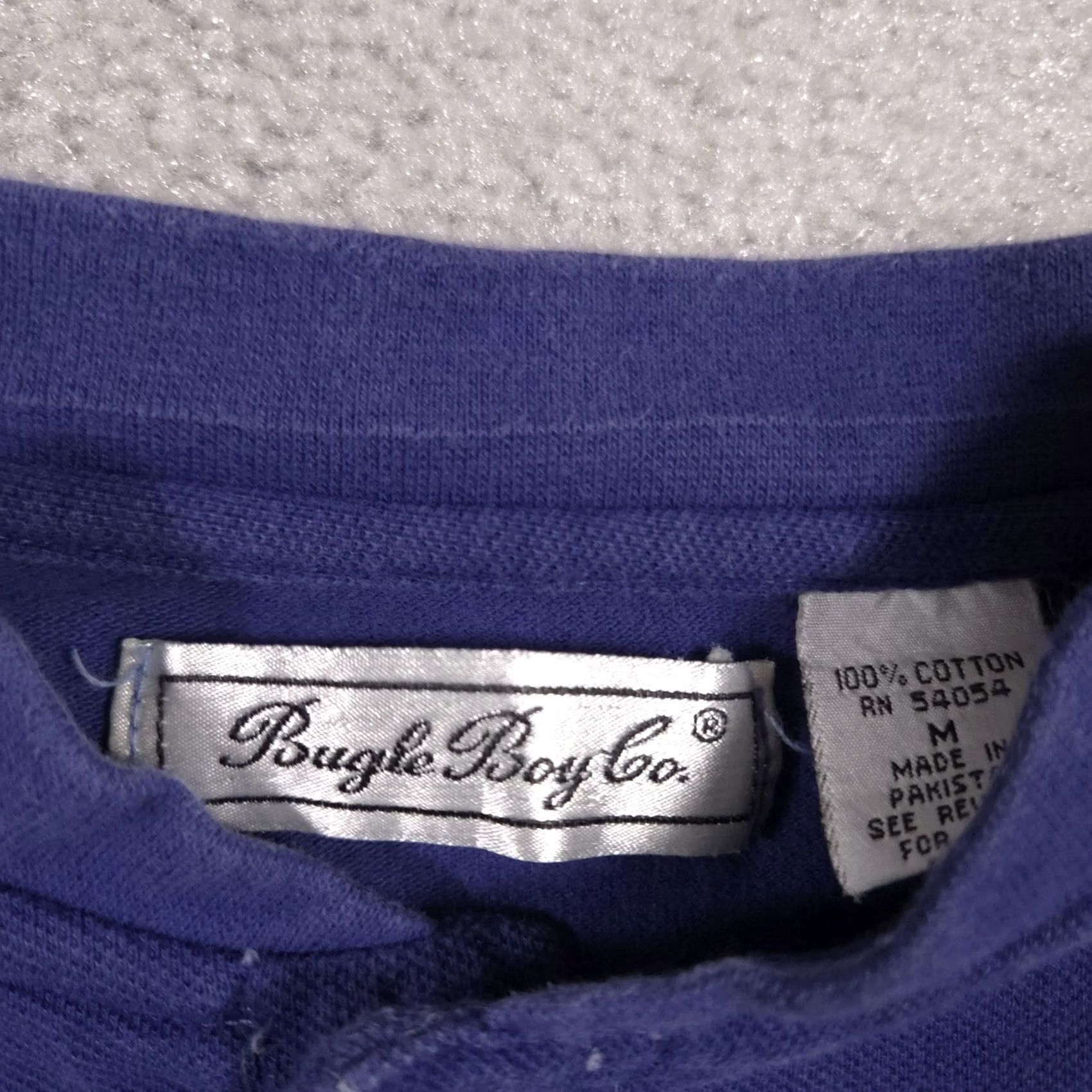 Bugle Boy VINTAGE Bugle Boy Mens Long Sleeve Henley Shirt M Blue 90s Mock Neck Pocket Size US M / EU 48-50 / 2 - 6 Thumbnail