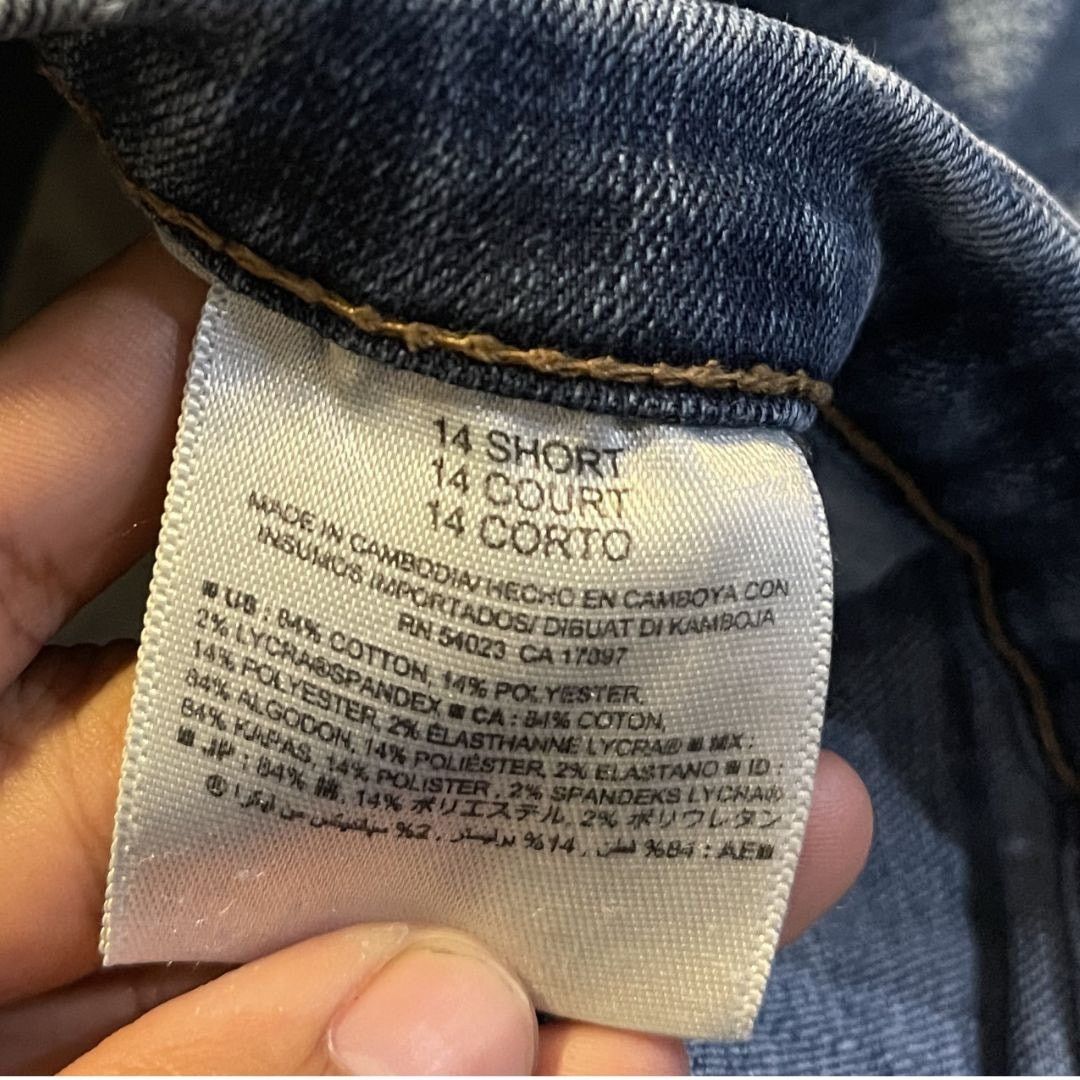 Old Navy Curvy Profile Mid Rise Straight Leg Denim Jeans 14S Flaw Size 36" / US 14 / IT 50 - 4 Thumbnail