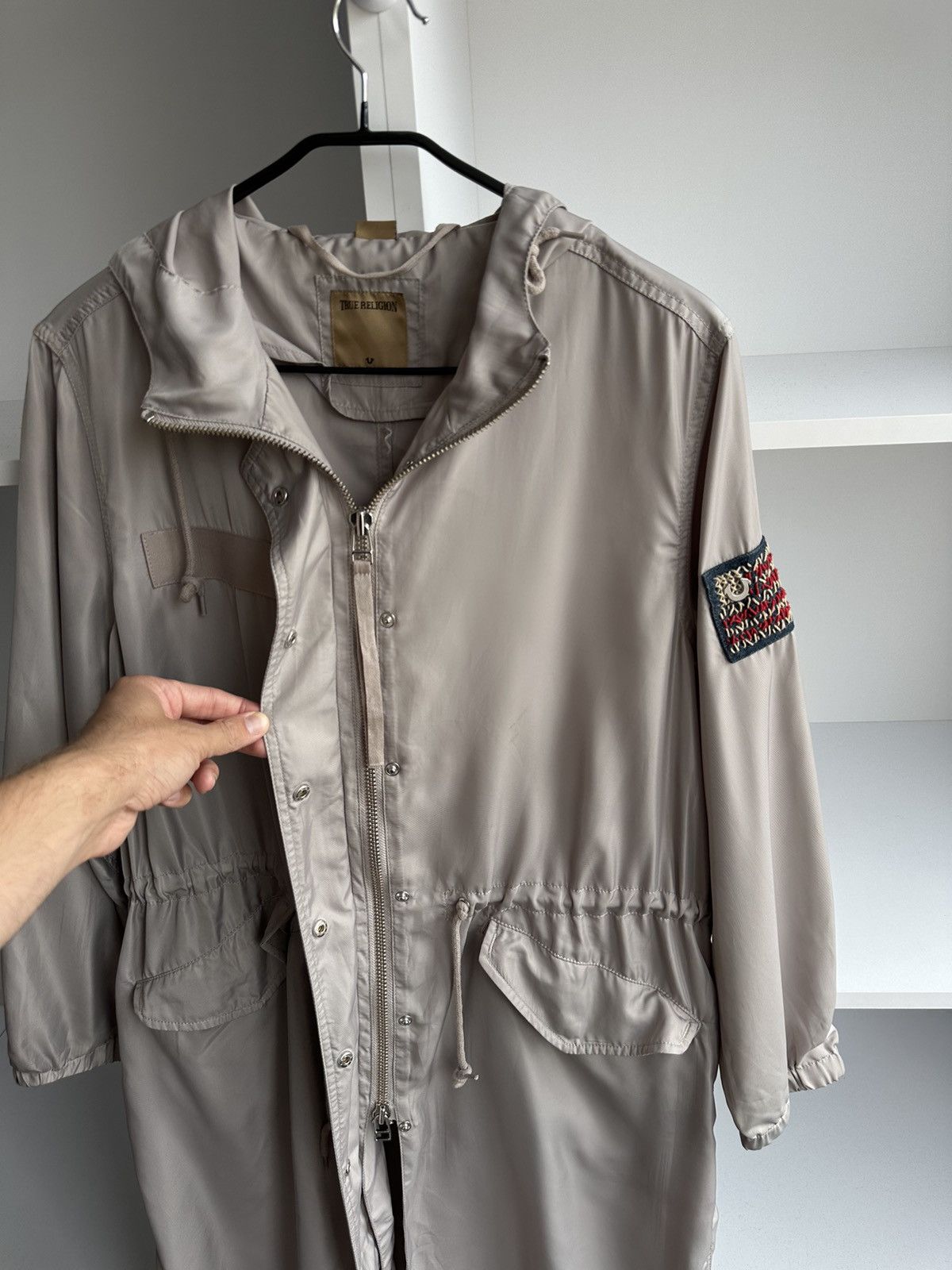 True Religion × Vintage Vintage True Religion Nylon Trench Coat Size US L / EU 52-54 / 3 - 9 Thumbnail